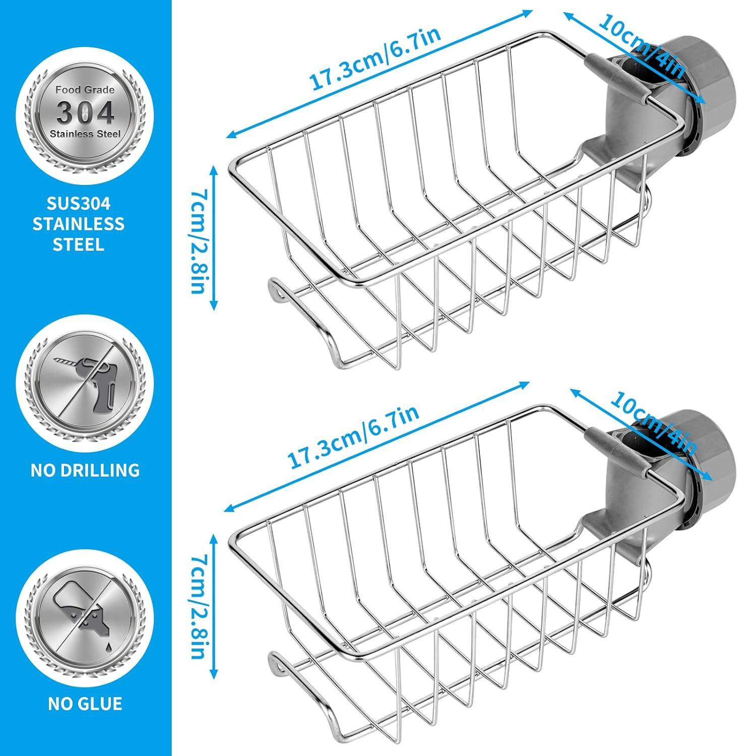 Rebrilliant Janay Tension Pole Stainless Steel Shower Caddy