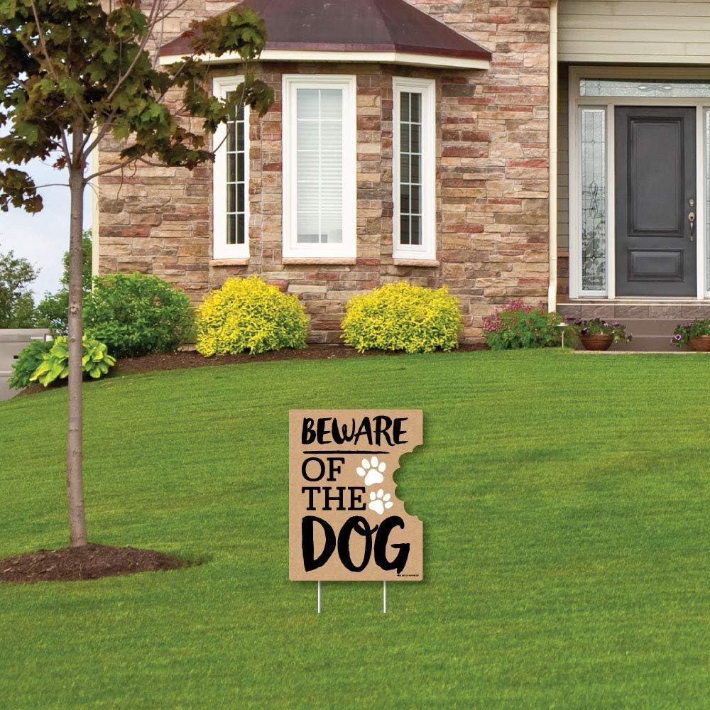 Big Dot of Happiness Beware of Dog - Outdoor Lawn Sign - Dog on Premises Yard Sign - 1 Piece