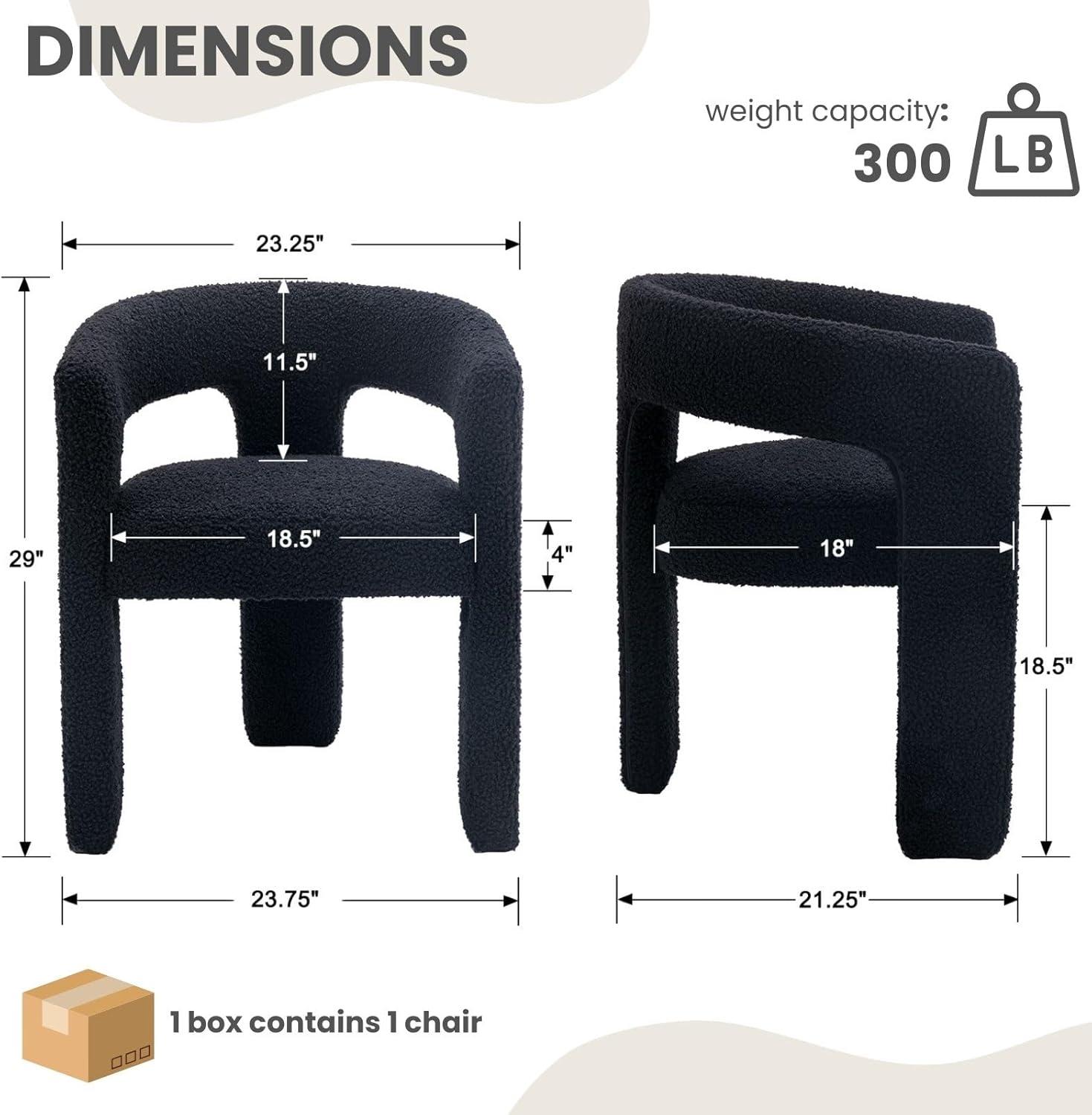 wahson office chair Modern Dining Chairs Barrel Dining Chair Upholstered Dining Room Chair with Arm Comfy Accent Side Chair for Dining Room/Living Room (Set of 2)