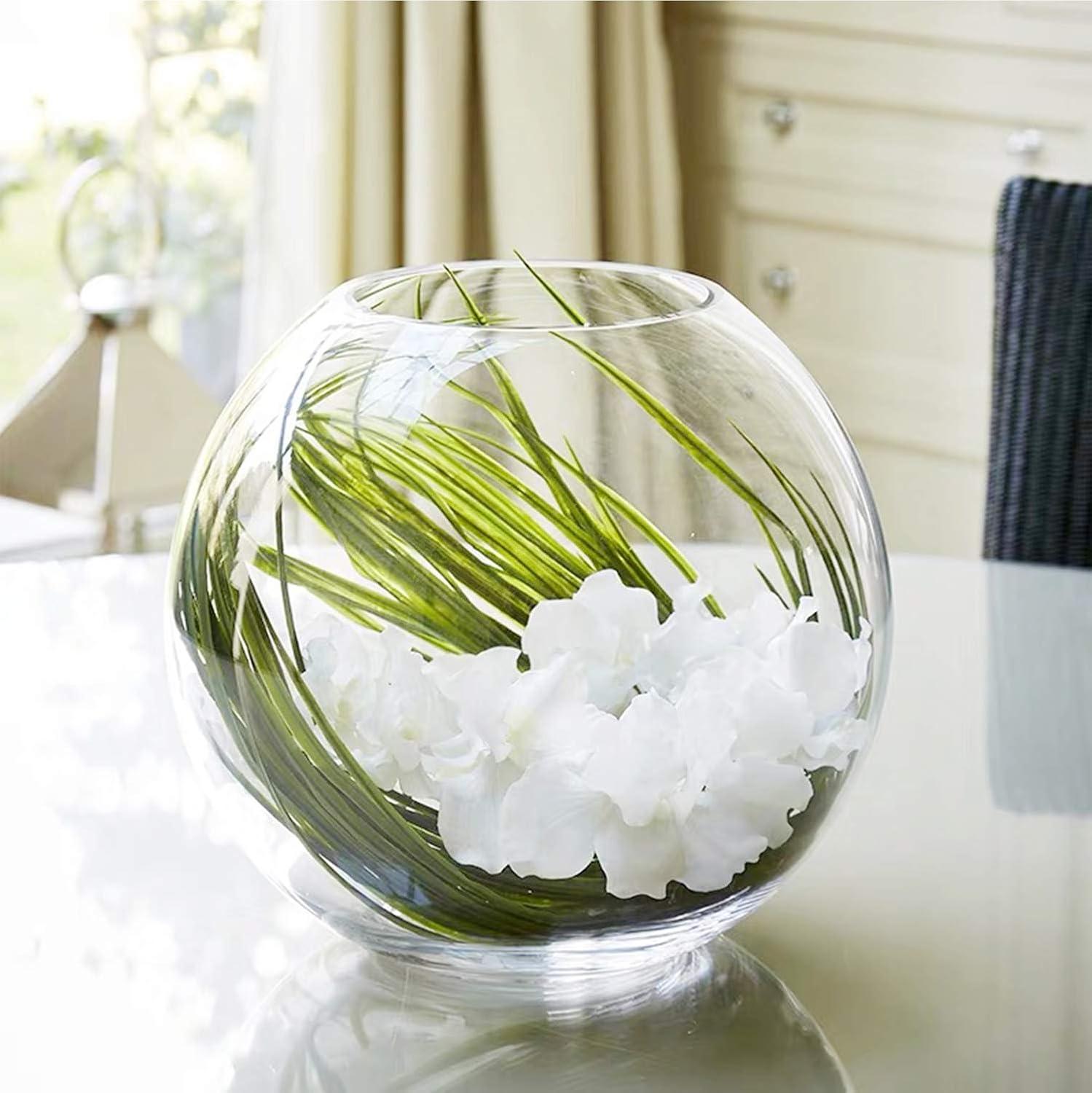 Clear Glass Bubble Terrarium Vase, 6" Diameter