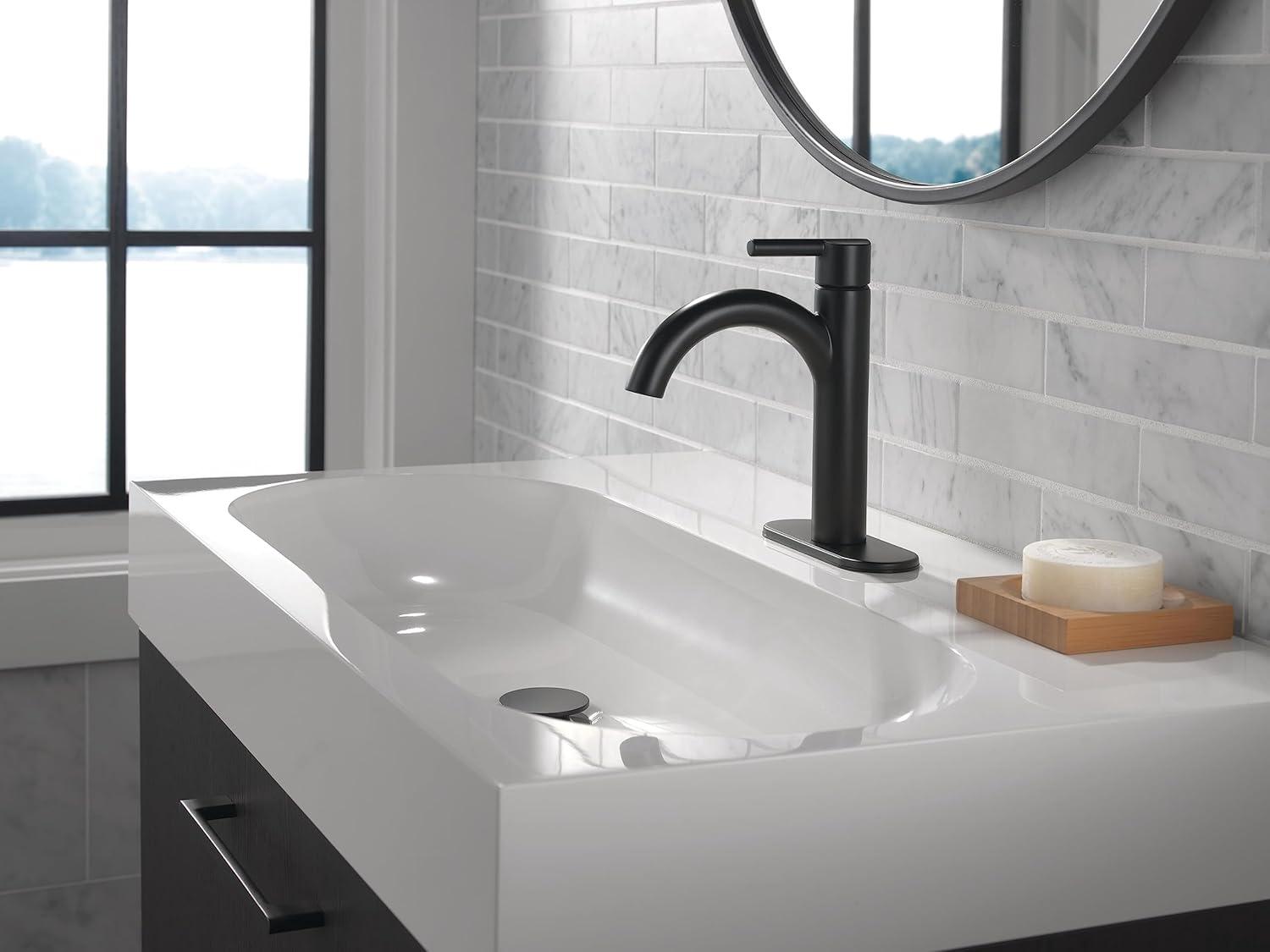 Delta Nicoli Matte Black Single Handle Bathroom Faucet