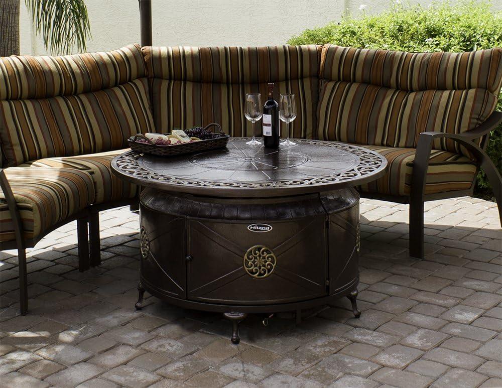 Ebern Designs Sorrels Aluminum Propane Fire Pit Table