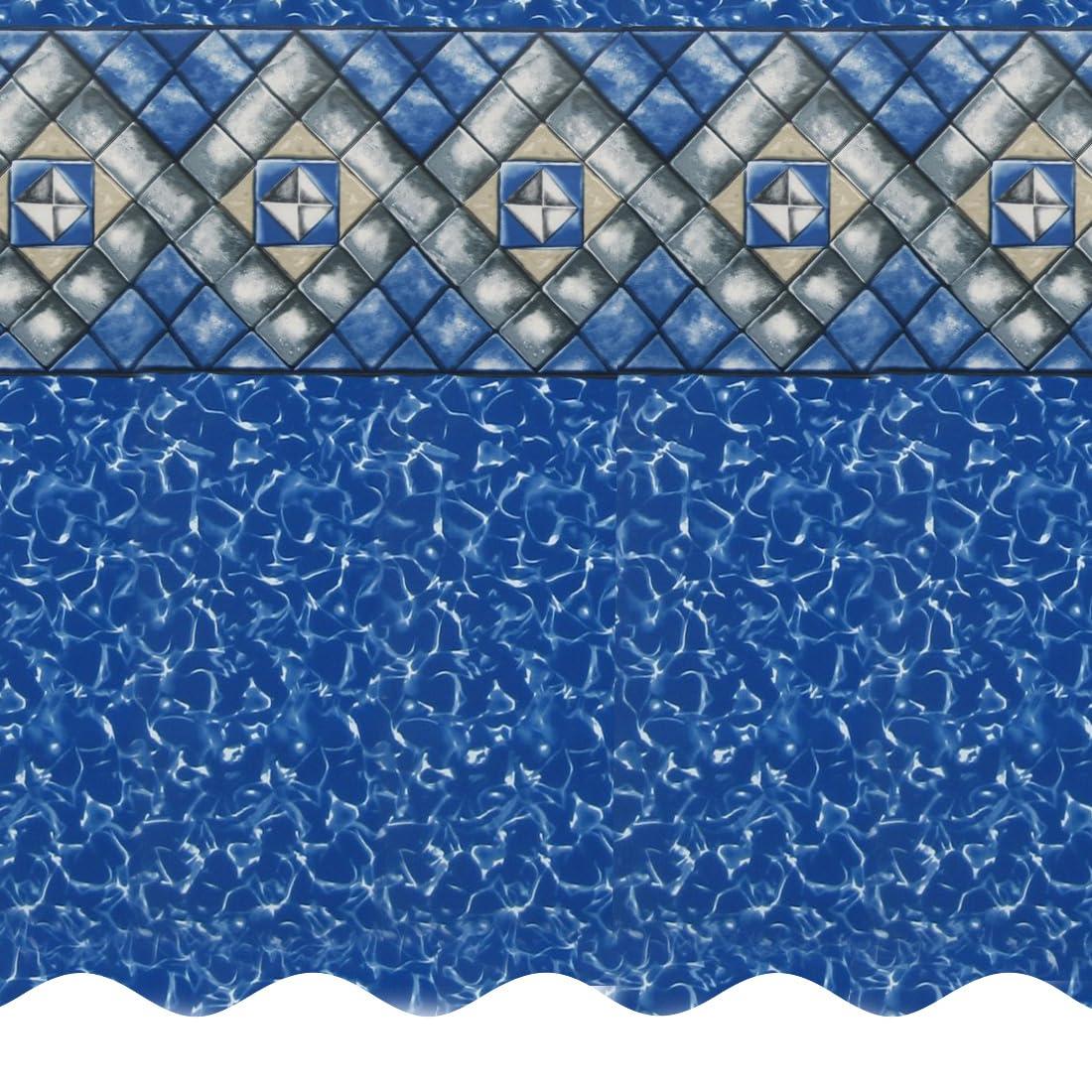 SmartLine 24' Round Manor Unibead Above Ground Swimming Pool Liner, 52" Height, 25 Gauge