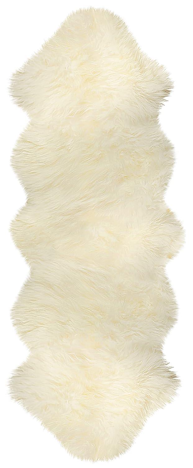 Natural New Zealand Sheepskin Double Rug | Natural | 2'x6'