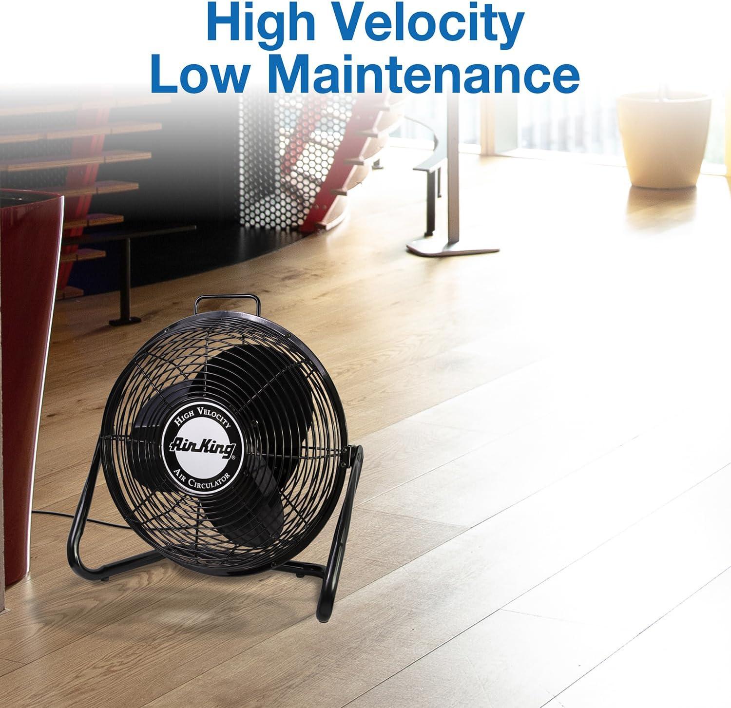 Air King 3-Speed Indoor Industrial Open Motor Pivoting Floor Fan