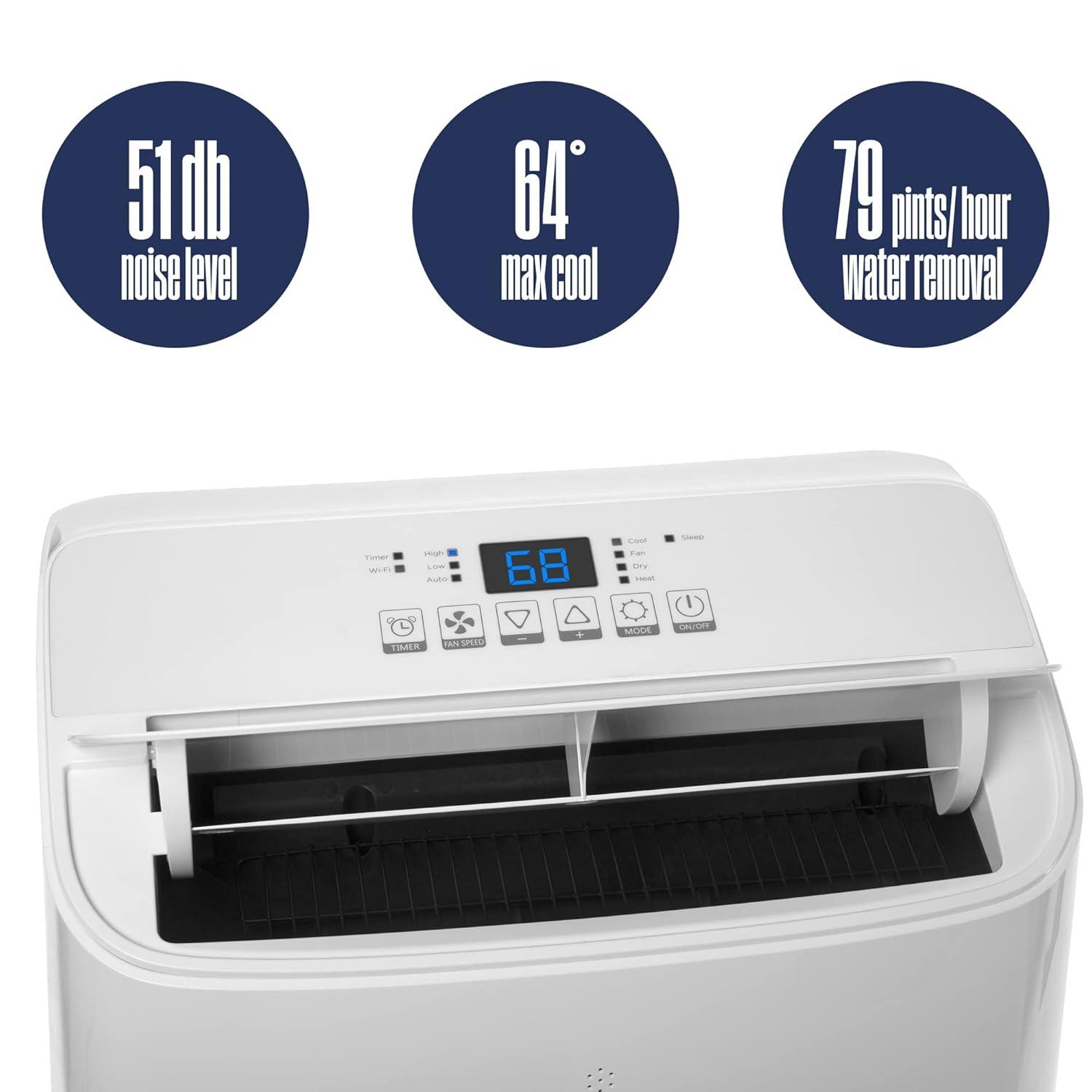 Westinghouse 14,000 BTU Portable Air Conditioner with Heat & Dehumidifier, Remote and Smart App