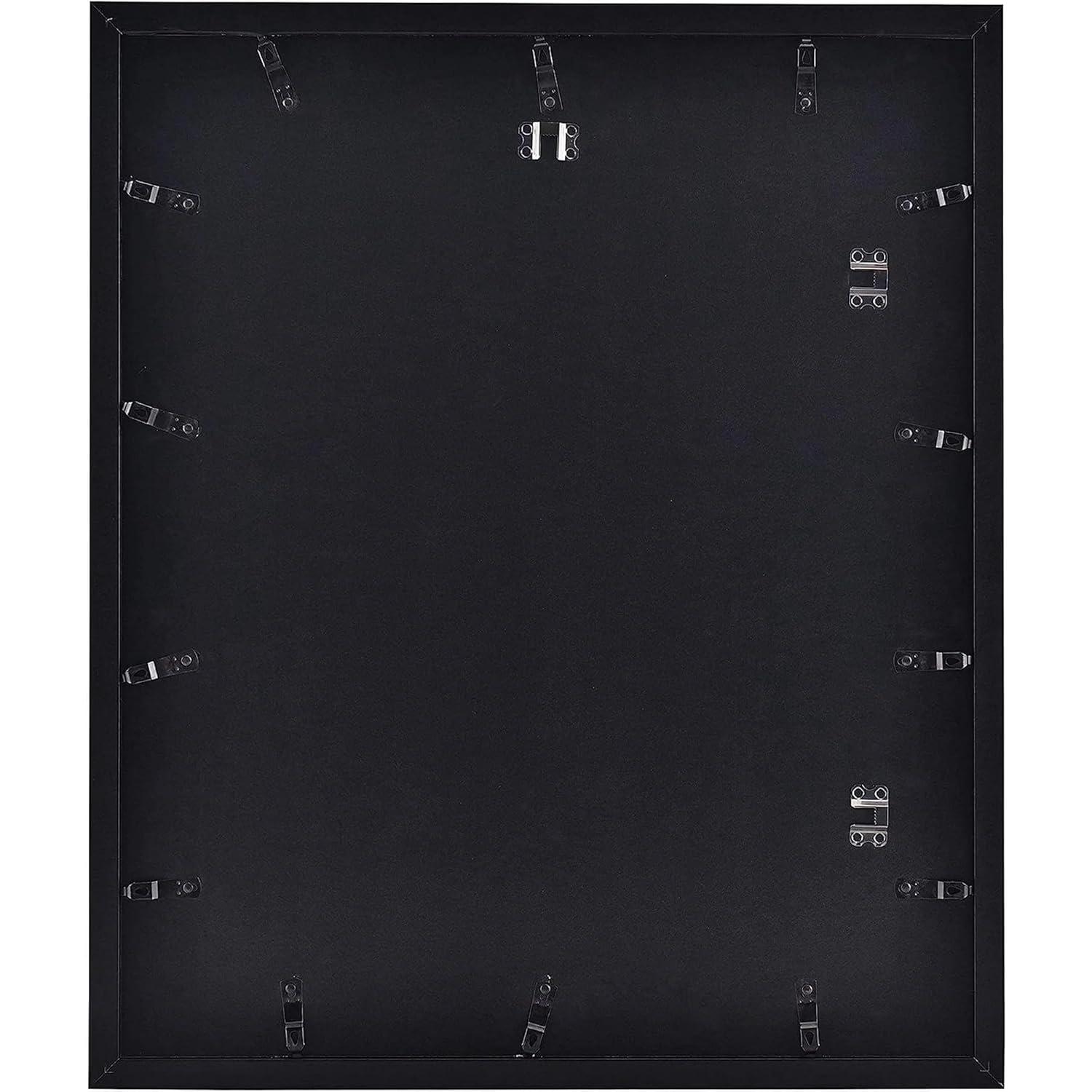 A PLUS MAX 20x24 Picture Frame with mat for 16x20 Picture with Polished Plexiglass Horizontal and Vertical Formats with Included Hanging Hardware-Black