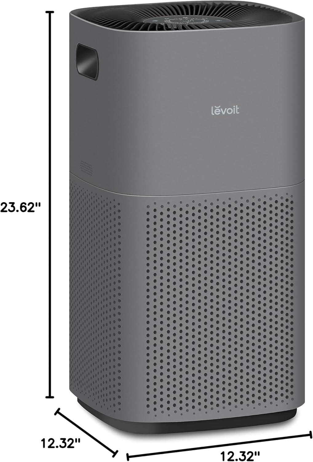 Gray Smart WiFi HEPA Air Purifier with Alexa Control