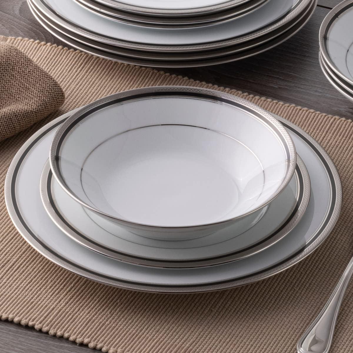 Noritake Austin Platinum 12-Piece Dinnerware Set, Service For 4