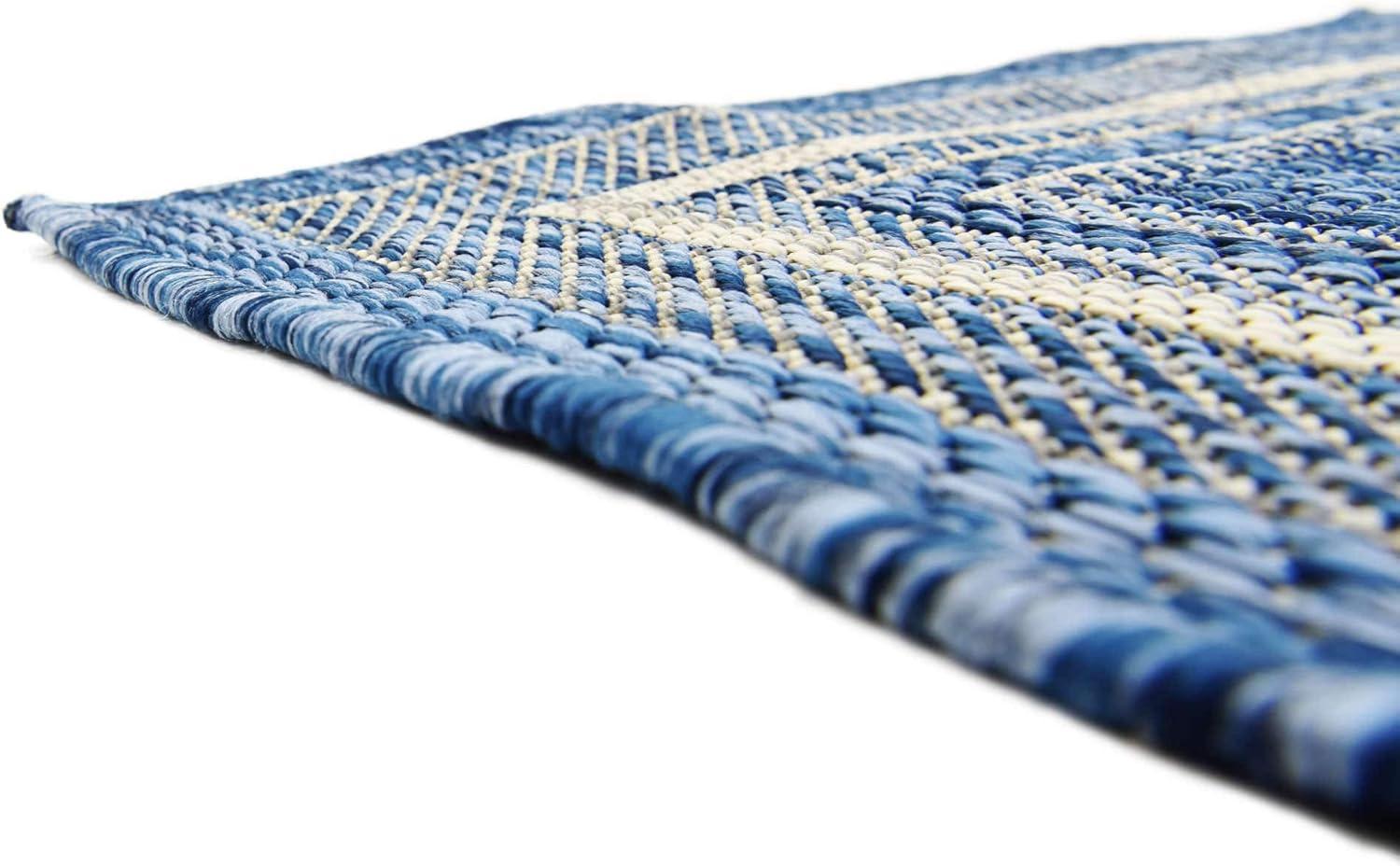 Unique Loom Outdoor Border Soft Border Border Woven Area Rug