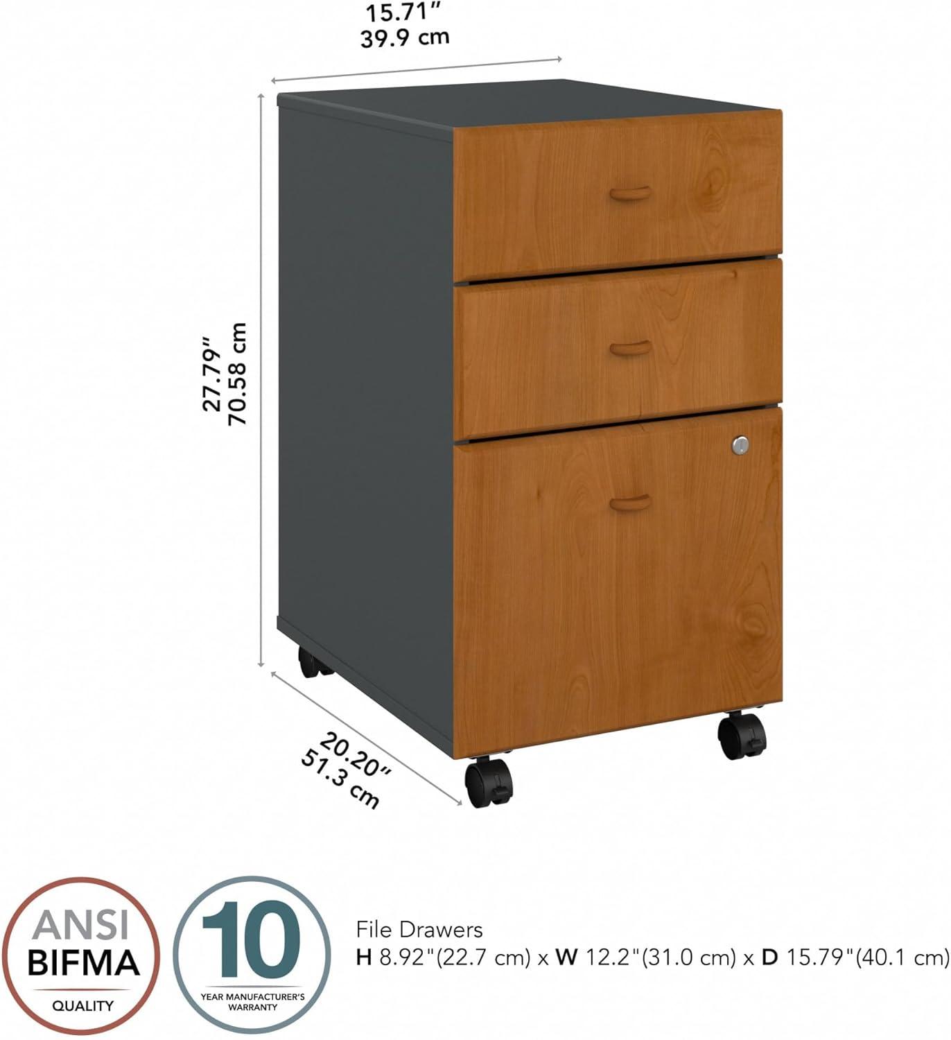 Series A 16'' Wide 3 -Drawer Mobile File Cabinet
