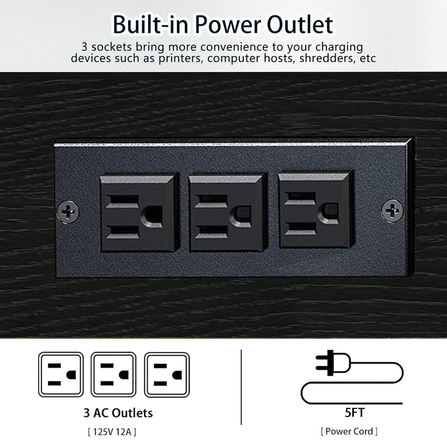 Natwind Large Printer Stand,24''x20''x29''Printer Table with Adjustable Storage Shelf,3 Tier Rolling Printer Cart with Wheels,Home Office Multifunctional Shelves for Heat Press (Black)