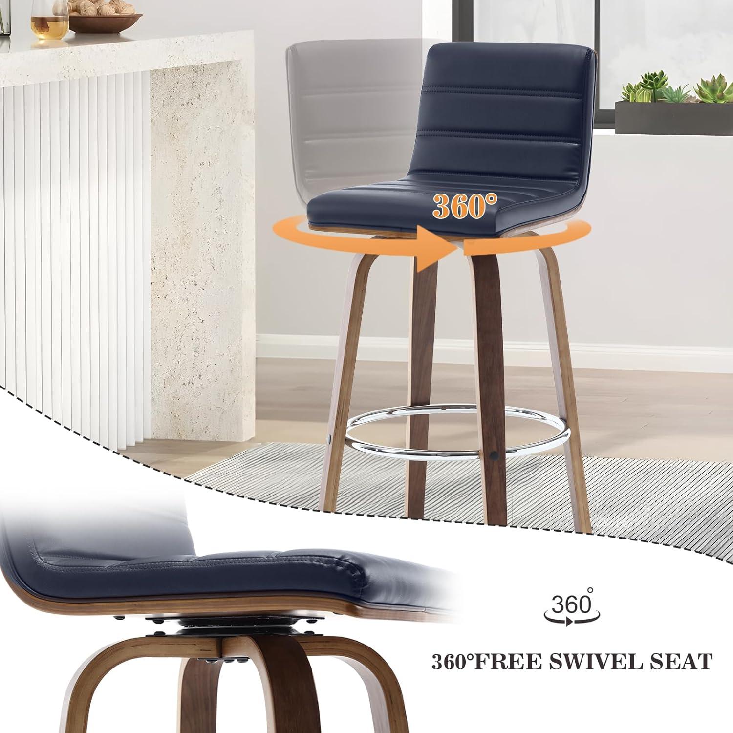 Corrigan Studio® Upholstered Swivel Stool (Set of 2)