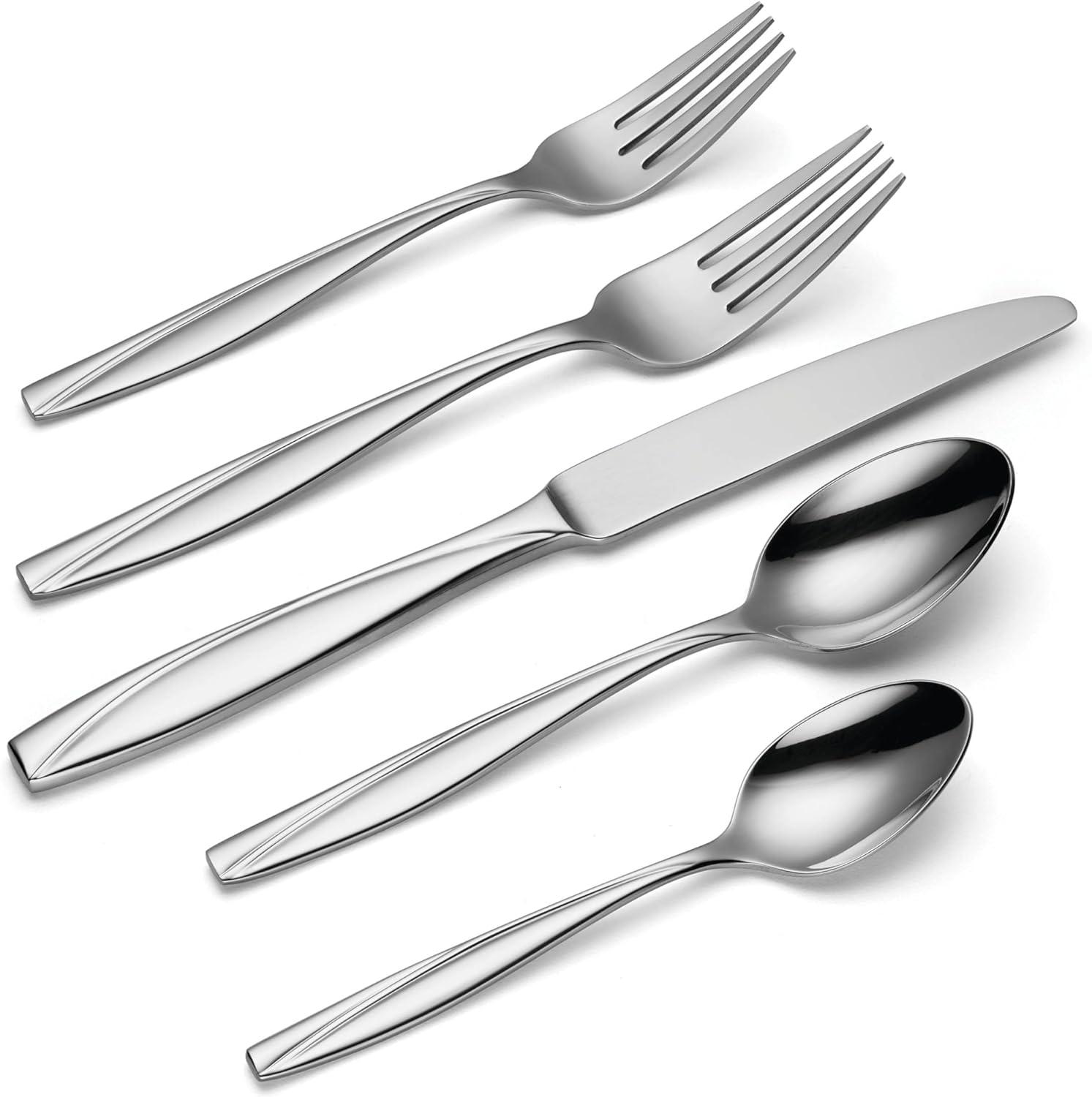 Camlynn Mirror Stainless Steel 20-Piece Flatware Set, Service for 4