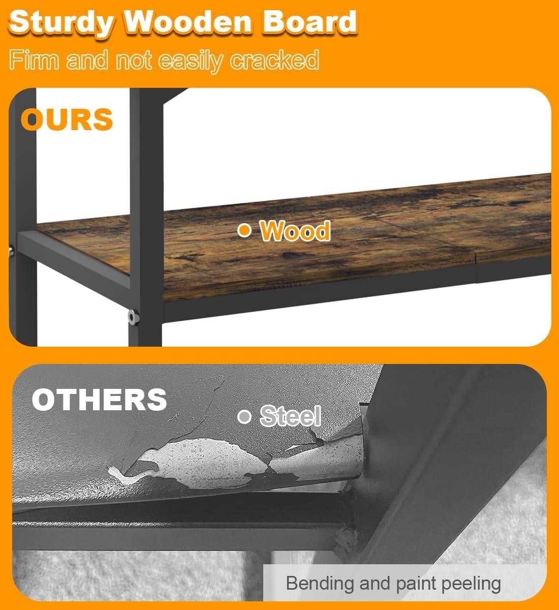 Tucker Murphy Pet™ 20 Gallon Fish Tank Stand, Upgraded Height Aquarium Stand Table With 2 Tiers Storage Shelf, Metal Reptile Breeder Turtle Terrarium Stand Rack, Black