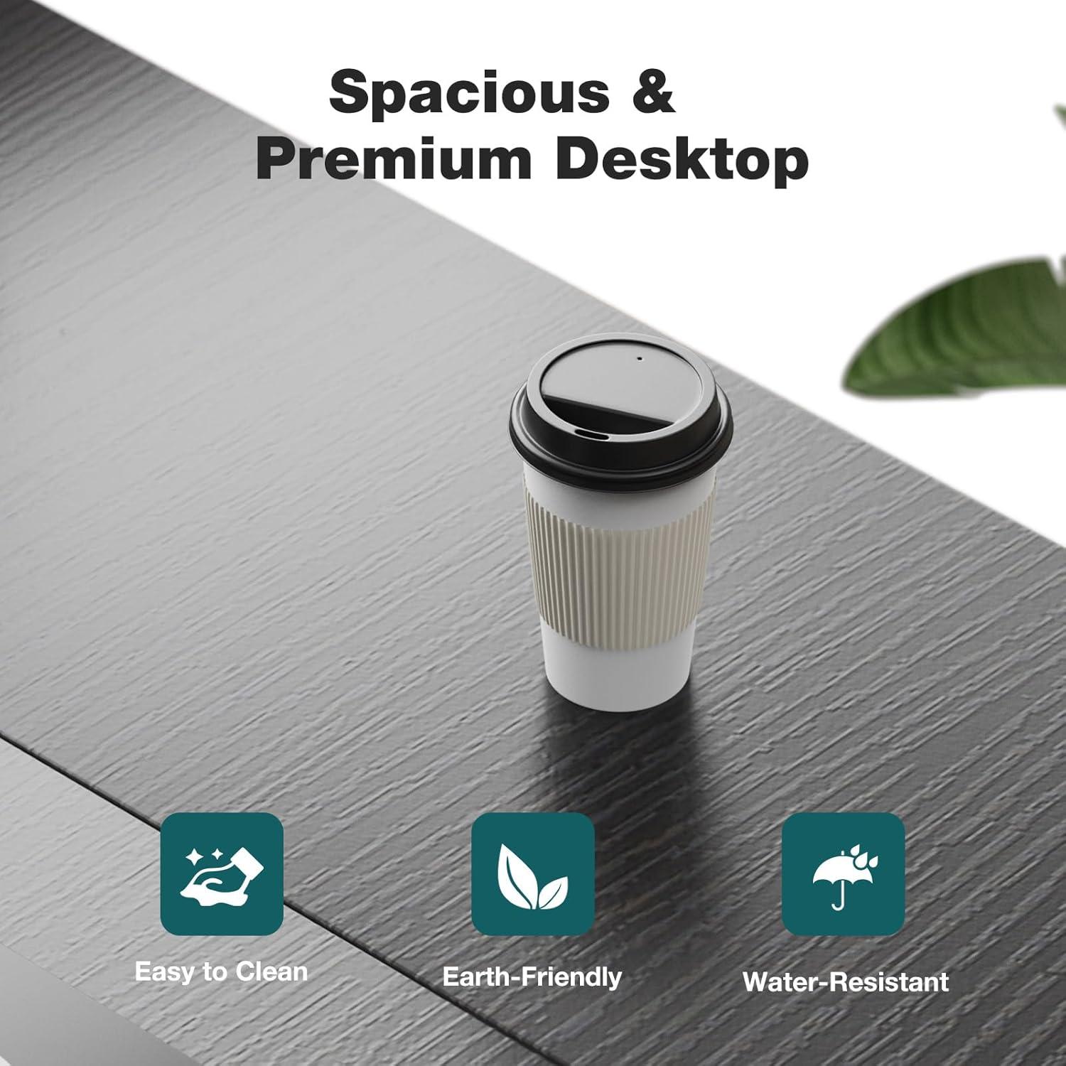 40-Inch Compact Computer Desk with Ample Storage Drawers - Modern Simple Style Writing Study PC Work Table for Home Bedroom Small Spaces - Ergonomic Design, Sturdy Construction, and Spacious Workspace