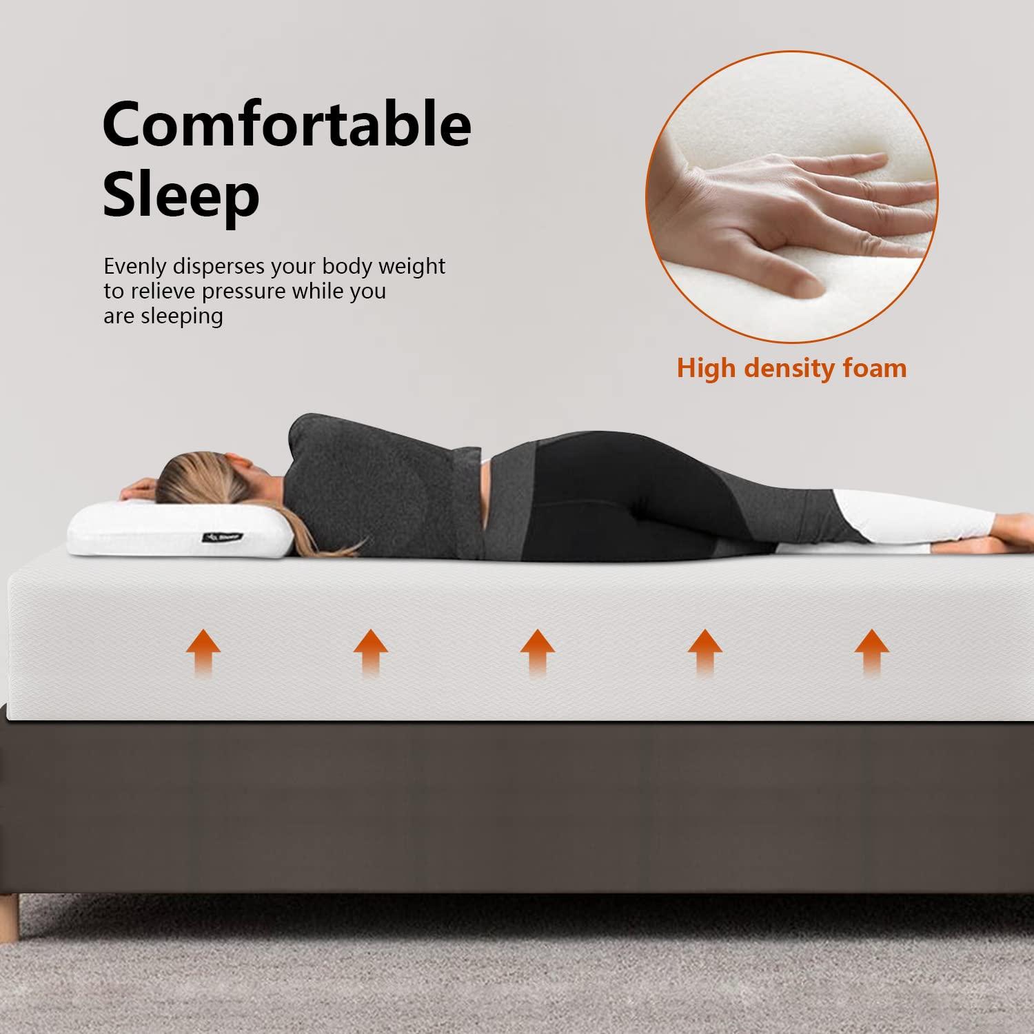 FDW Queen Mattress 12 Inch Gel Memory Foam Mattress with Breathable & Washable Soft Fabric Zippered Cover,CertiPUR-US Certified,White