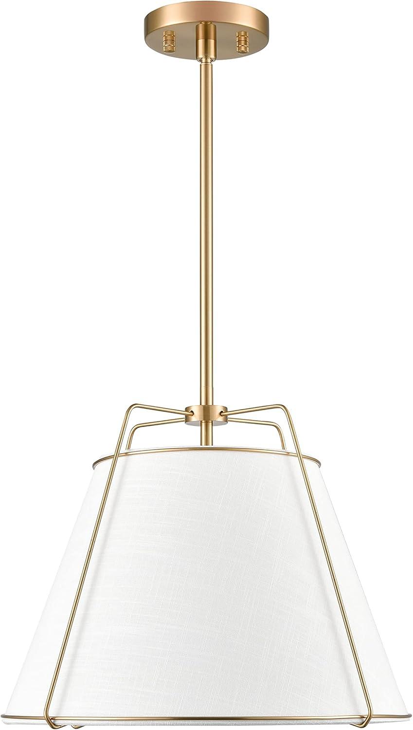 Light Society Emilio 15" Chandelier in Antique Brass/White