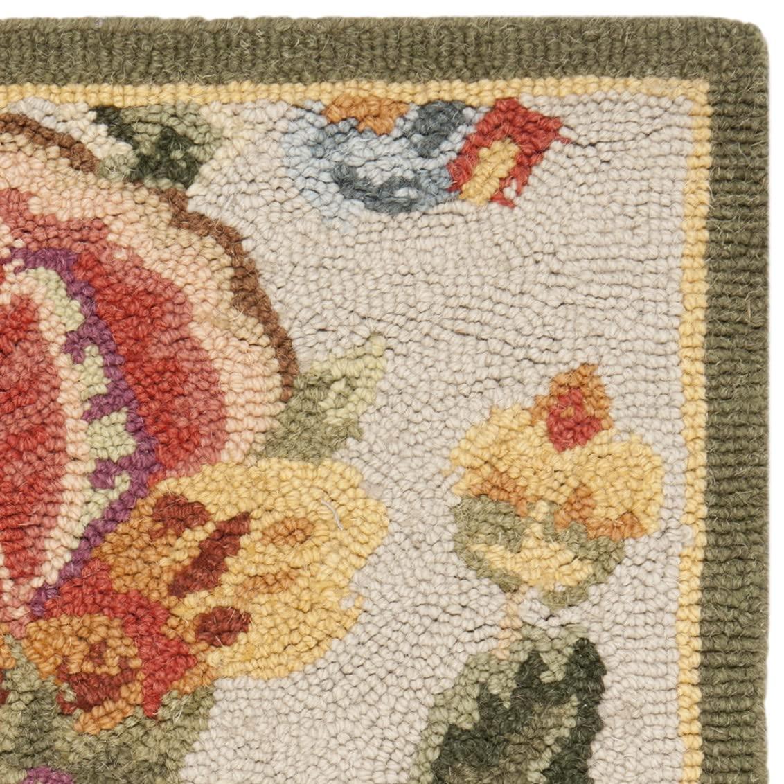 SAFAVIEH Chelsea Hayleigh Floral Wool Area Rug, Ivory, 2'6" x 4'