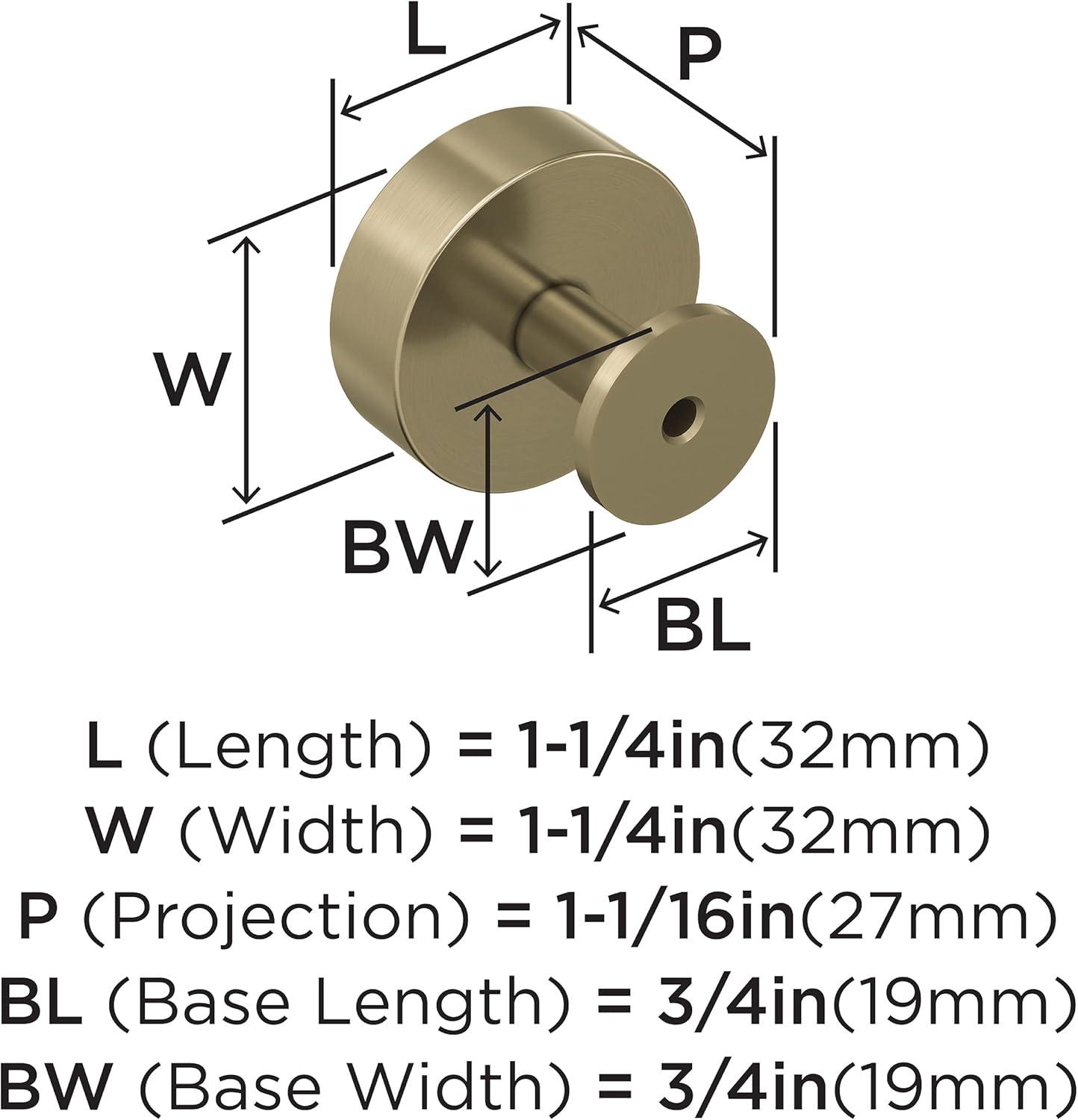 Radius 1 1/4" Diameter Round Knob