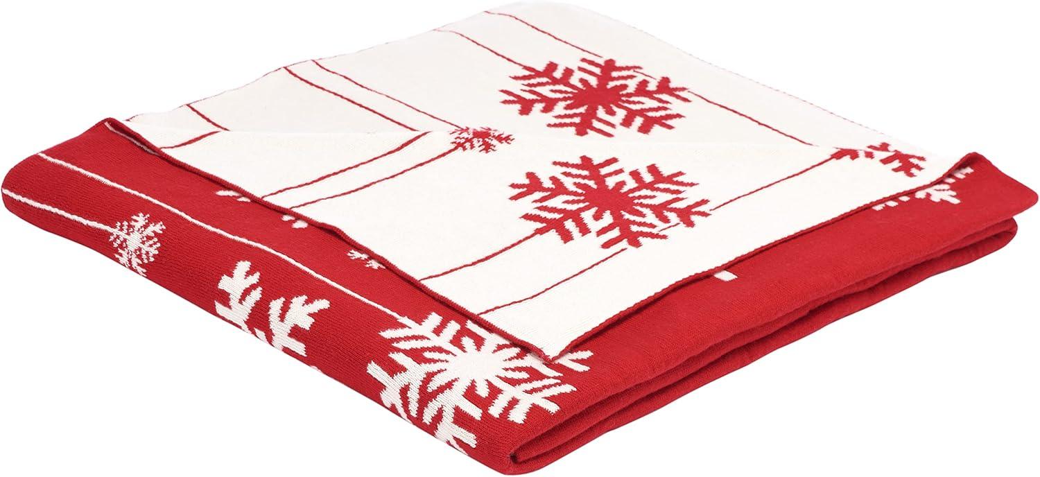 Frosty Throw - Red/White - 50" x 60" - Safavieh.