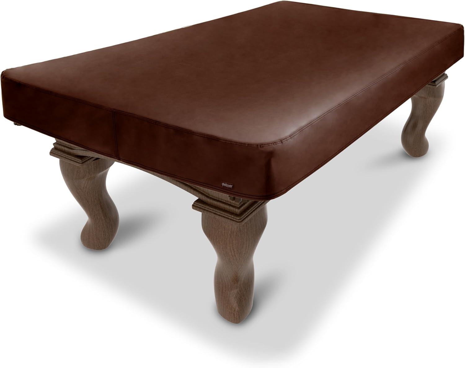 Brown Leatherette Waterproof 6 ft Pool Table Cover