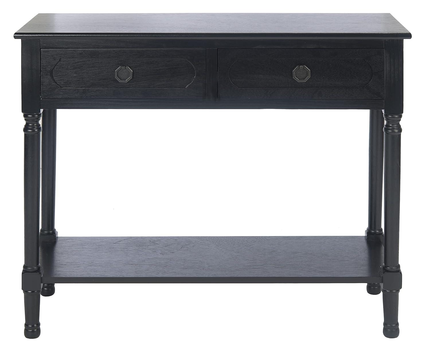 Allura 2 Drawer Console Table - Black - Safavieh