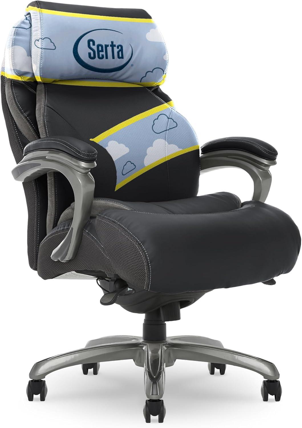 Serta Jackson Big and Tall Executive Office Chair with AIR Technology and Smart Layers