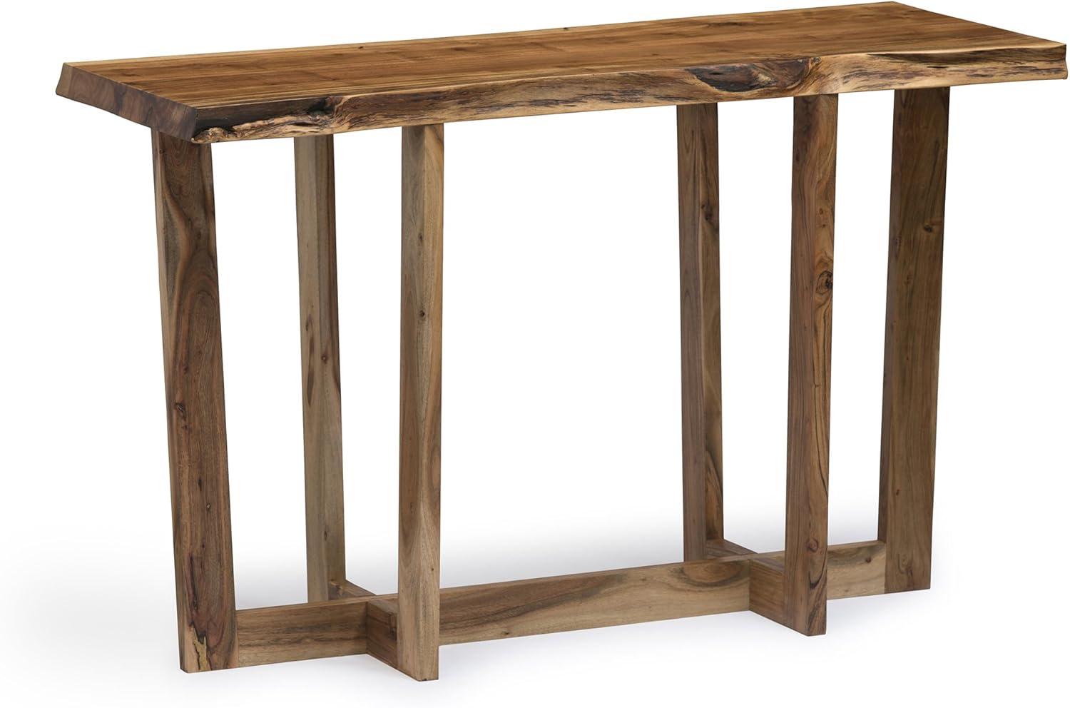 Alaterre Furniture Berkshire Live Edge Solid Wood Media Console: Acacia, Non-Toxic Finish, Steel Hardware