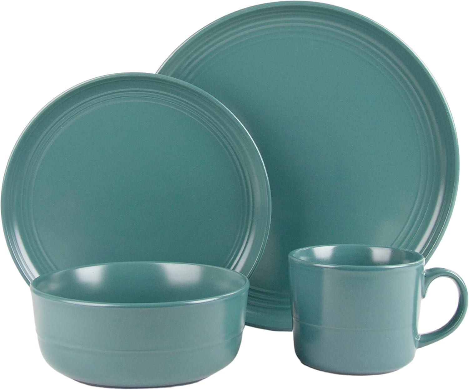 Double Line 16-Piece Dinnerware Set, Service for 4