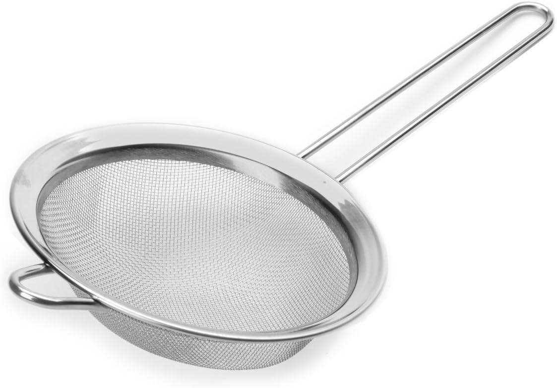 6-Inch Stainless Steel Fine Mesh Strainer with Long Handle