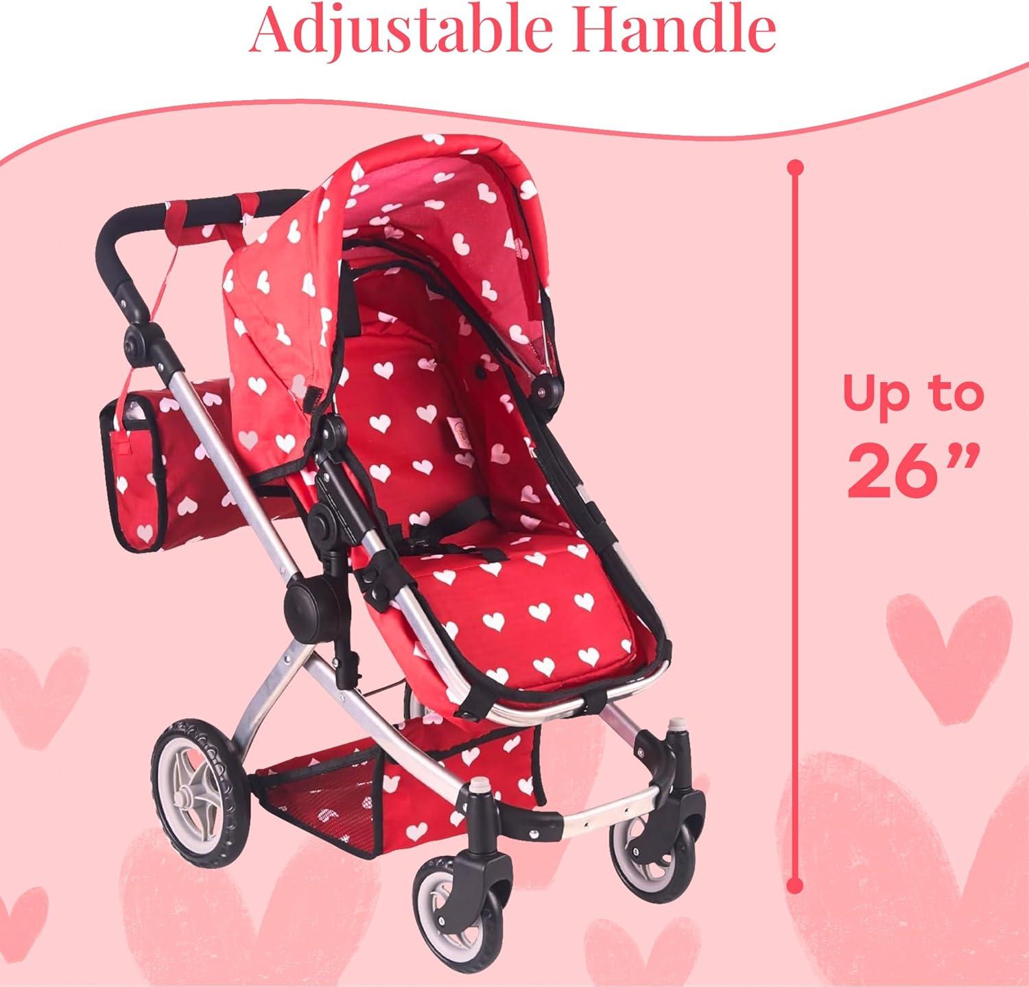 The New York Doll Collection Convertible Combo Baby Doll Stroller