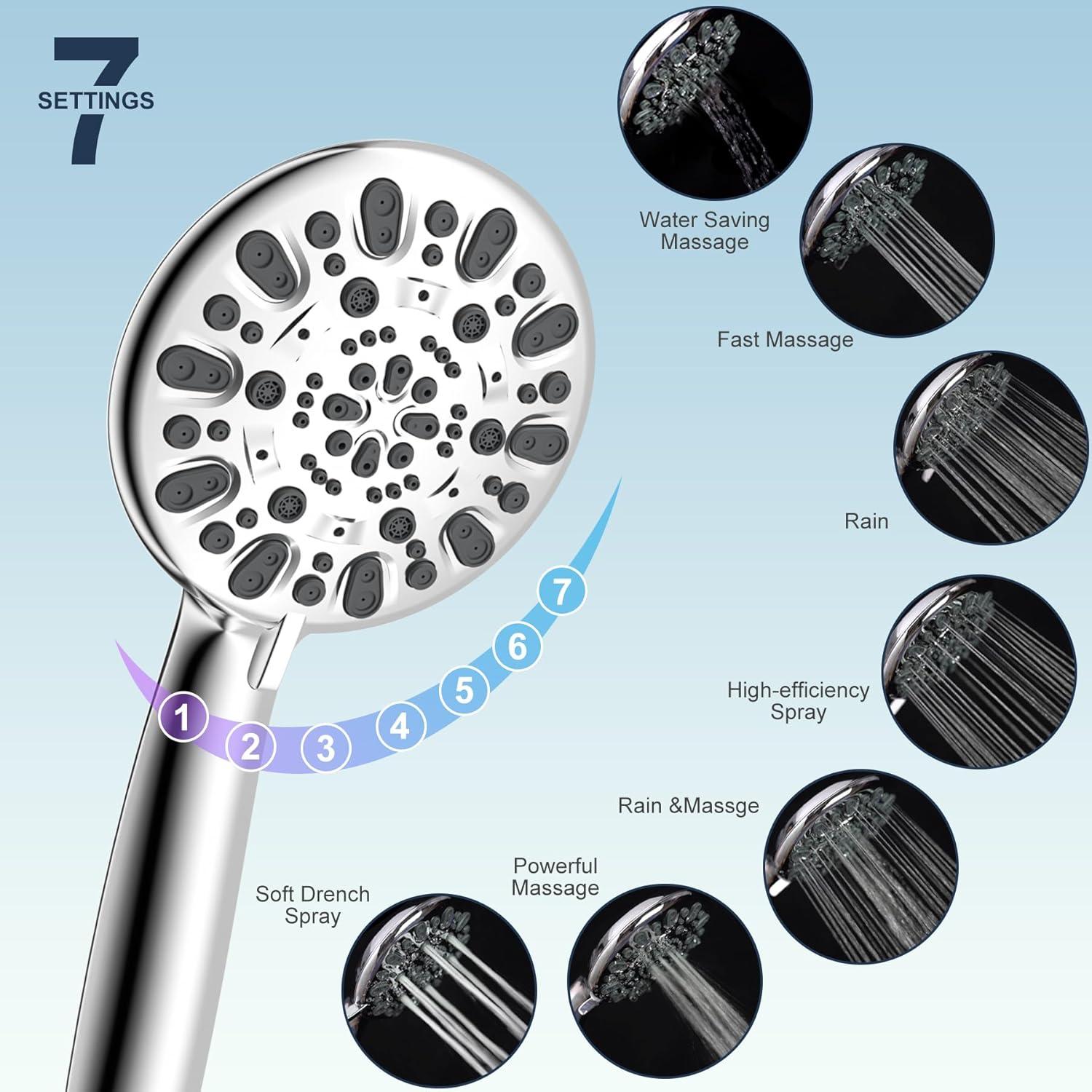 High Pressure Rainfall Shower Head with Handheld Spray Combo