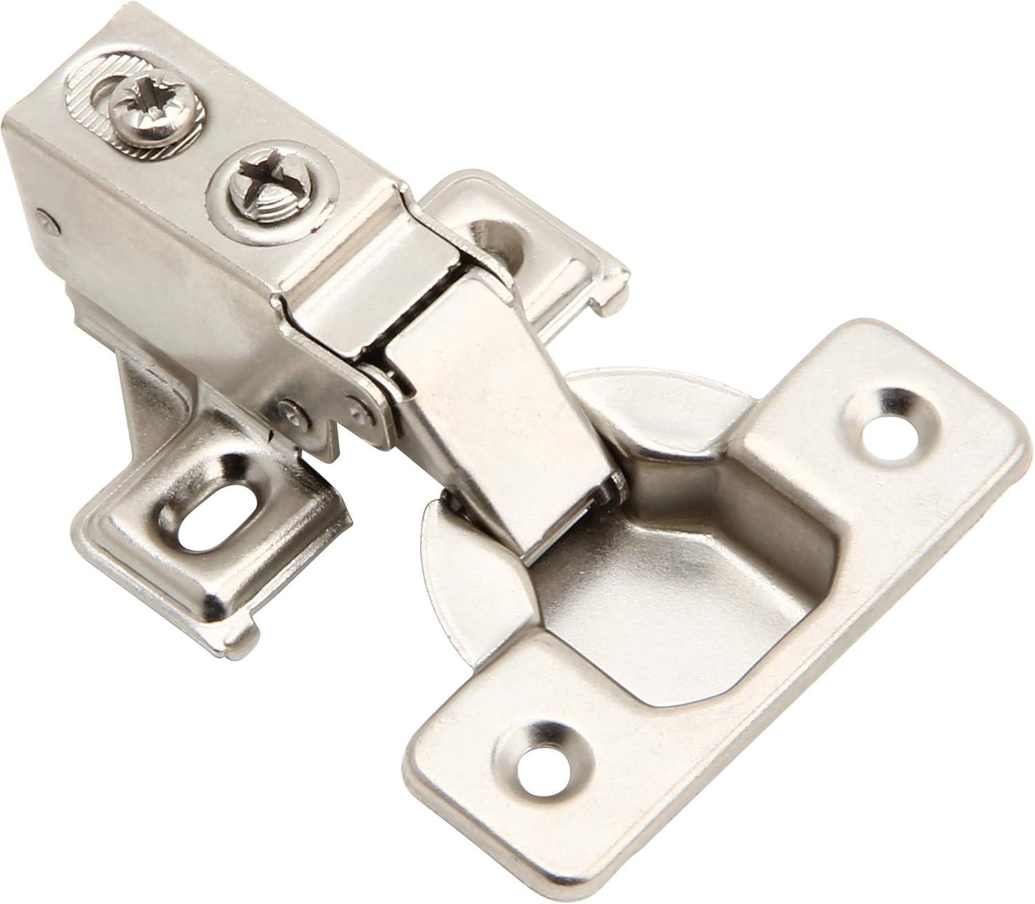 20 Pack - Silverline Face Frame Quiet Soft Close Cabinet Door Hinges, 1/2 Inch Overlay, with Built-in Metal Dampers, Strong Heavy Duty Steel for Kitchen Bathroom