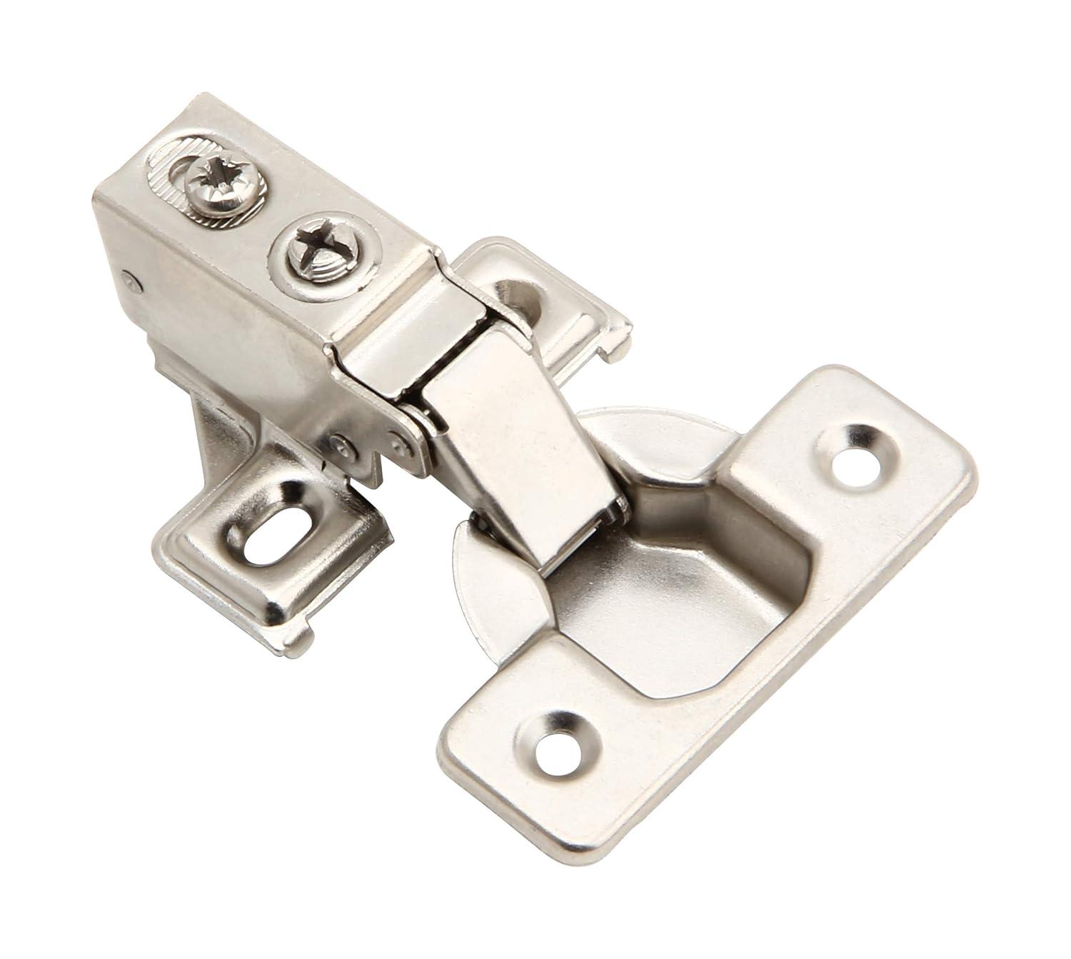 20 Pack - Silverline Face Frame Quiet Soft Close Cabinet Door Hinges, 1/2 Inch Overlay, with Built-in Metal Dampers, Strong Heavy Duty Steel for Kitchen Bathroom