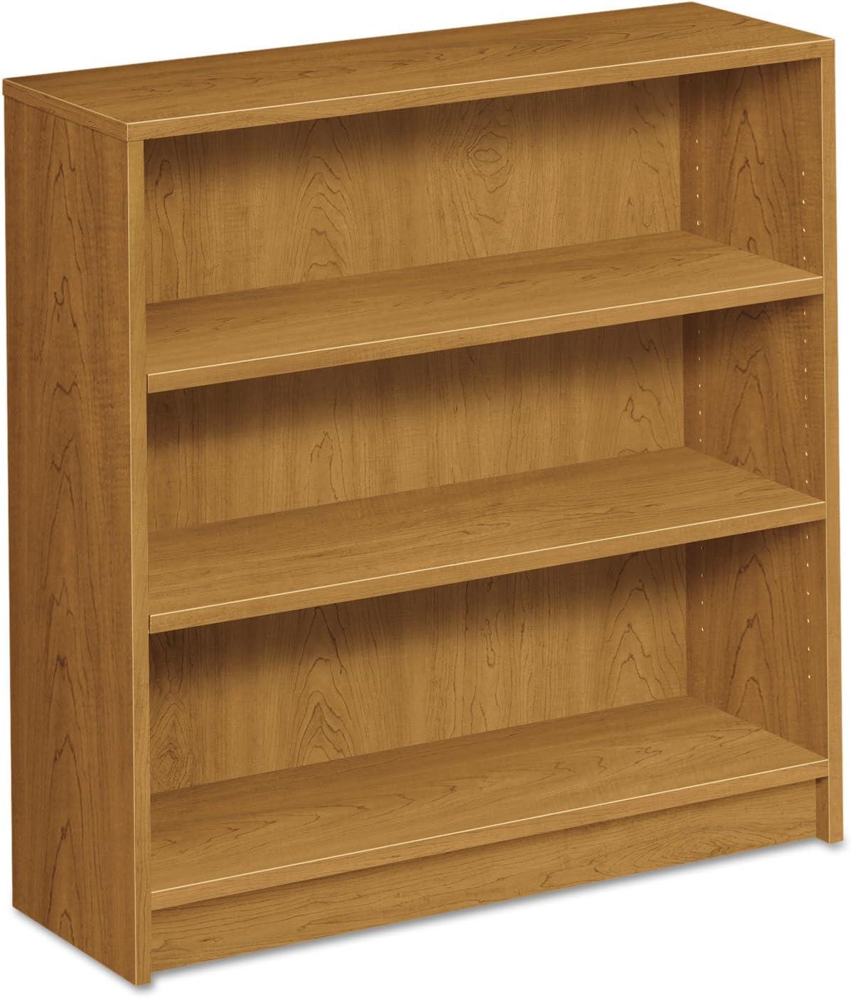 HON 1872C 1870 Series Laminate Bookcase with Square Edge, 3 Shelves, Harvest