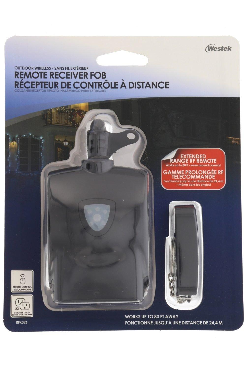 AmerTac RFK306LC Outdoor Wireless Remote & Plug-In Receiver Kit, Black