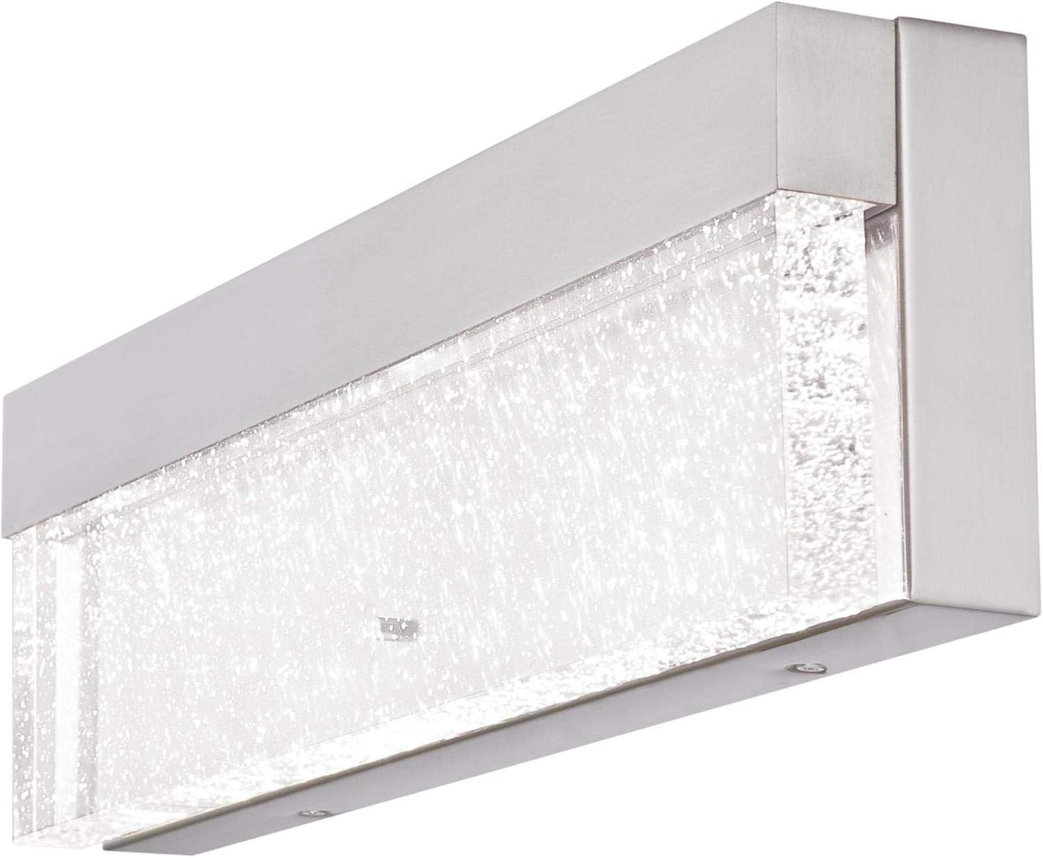 Brushed Nickel 18" LED Wall Sconce with Bubble Glass