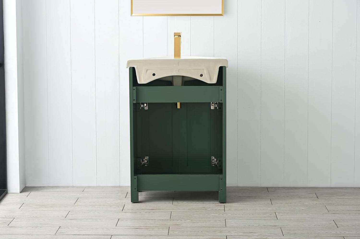 Design Element Marian 24" Single Sink Bathroom Vanity in Green