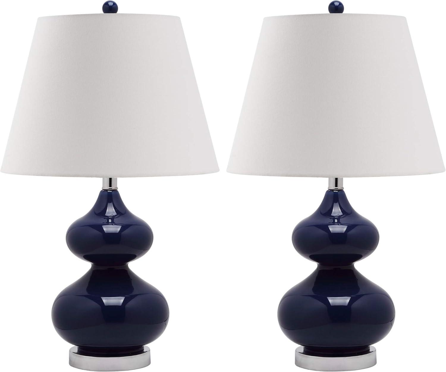 Eva Double Gourd Table Lamp (Set of 2) - 24 Inch Height - LIT4086 - Navy - Safavieh