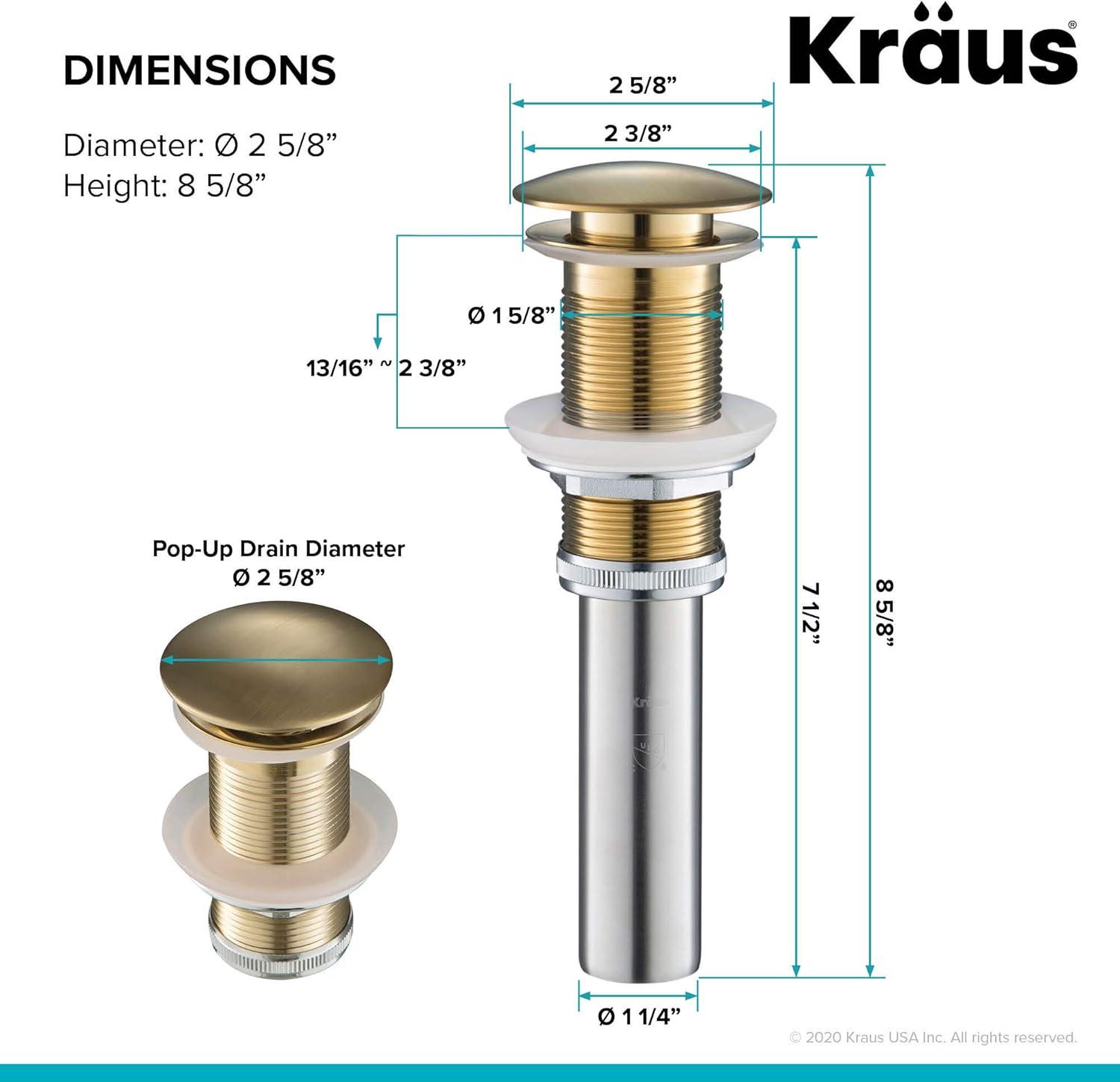 Kraus PU-10BG Pop-Up Bathroom Sink Drain