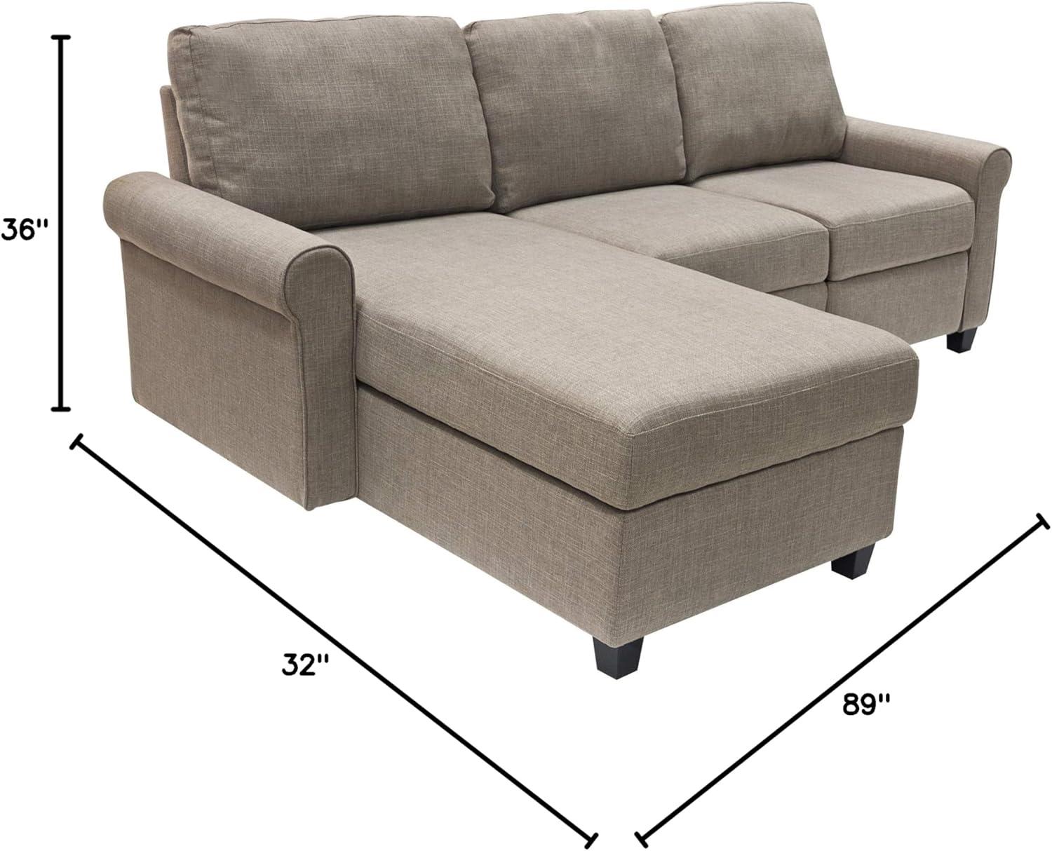 Serta Copenhagen Reclining Sectional Sofa with Storage Chaise