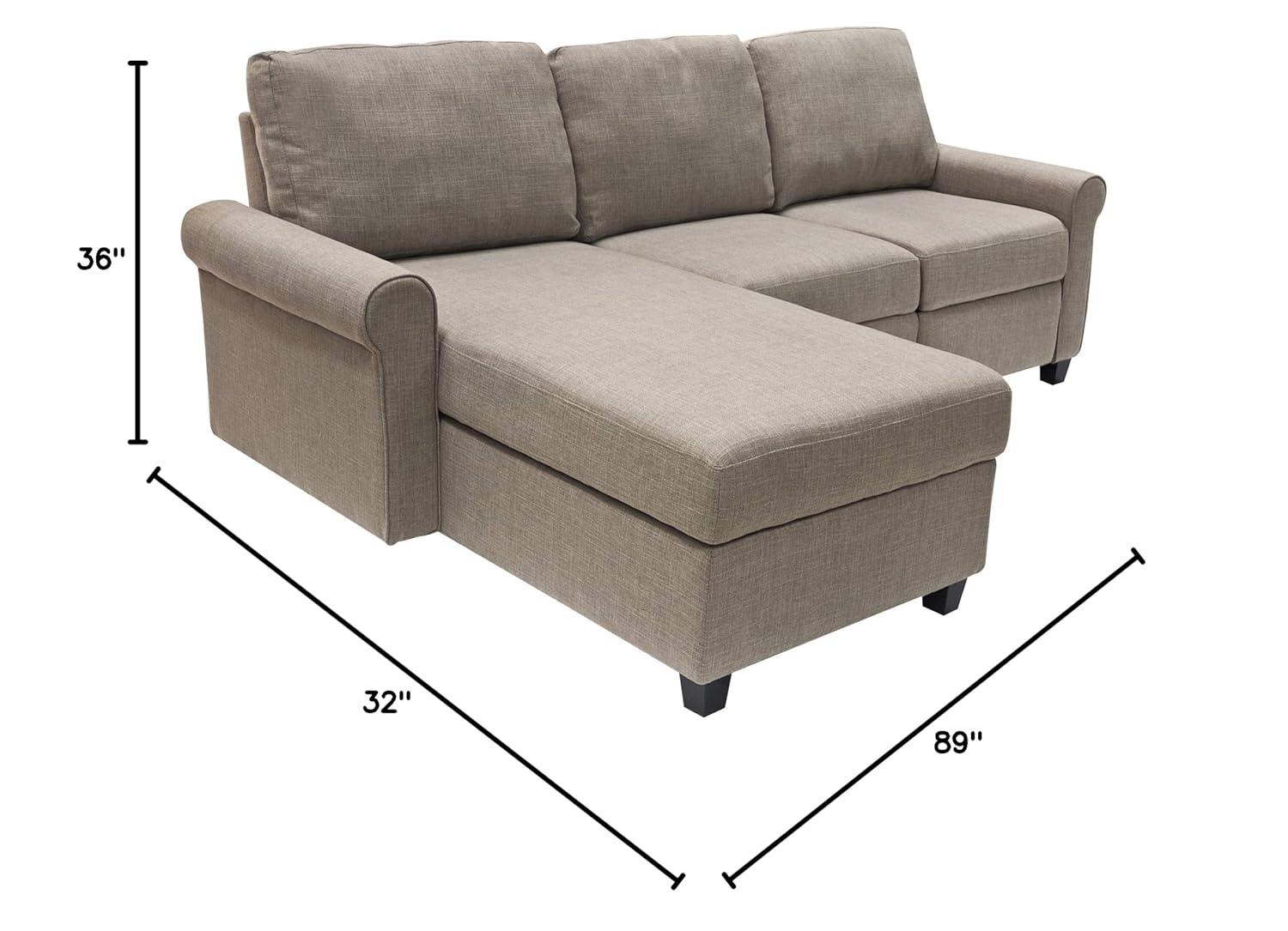 Serta Copenhagen Reclining Sectional Sofa with Storage Chaise