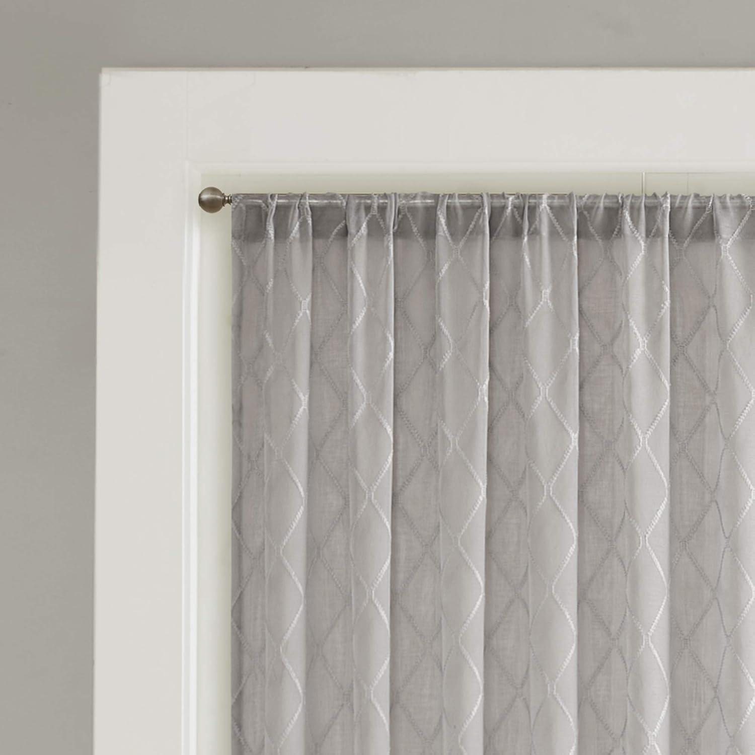 Nirod Diamond Sheer Window Curtain Panel