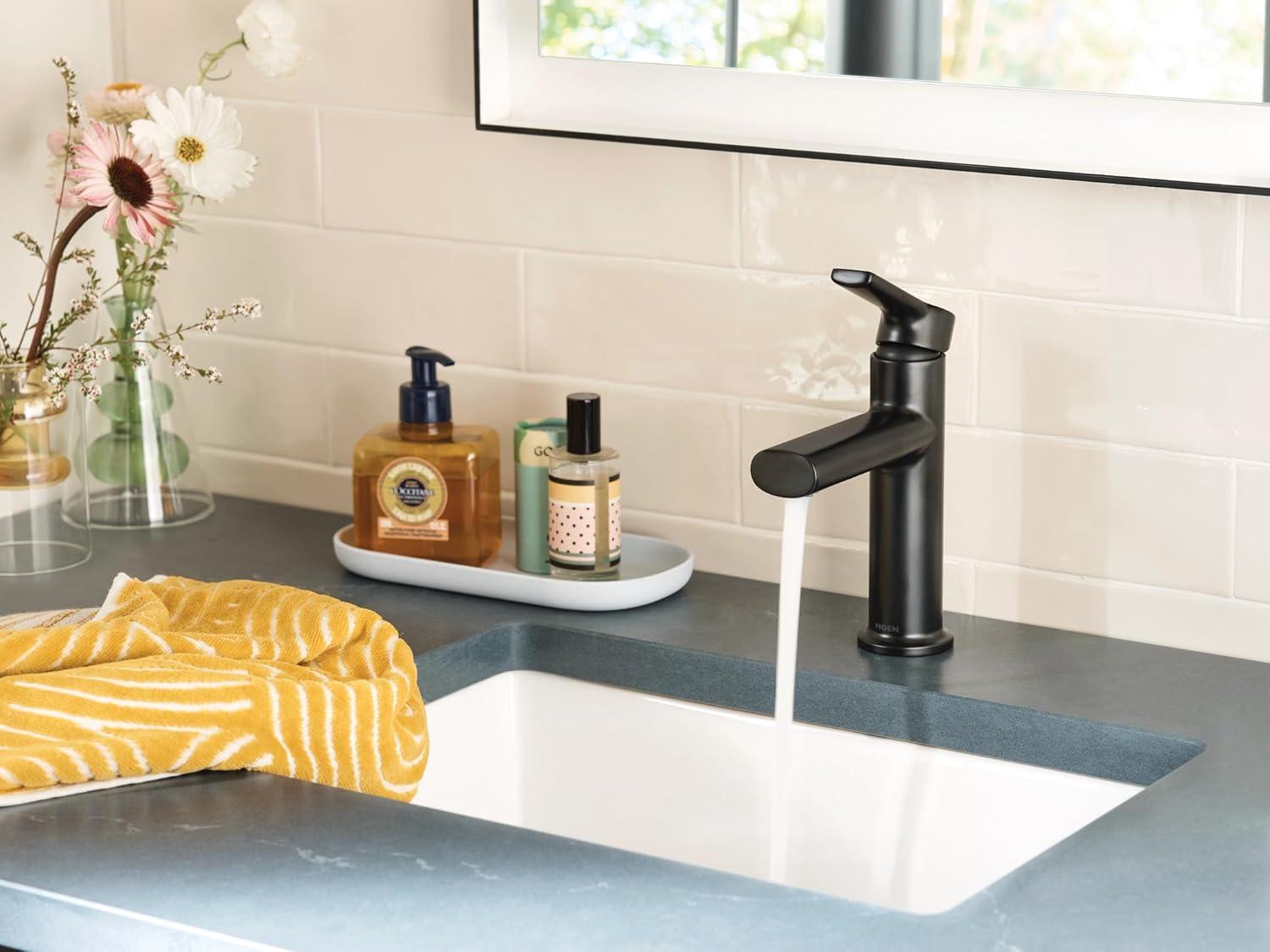 Matte Black Modern Single Handle Bathroom Faucet