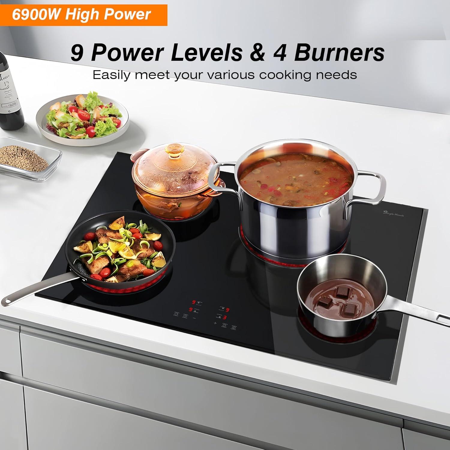 30-Inch Black Ceramic Electric Cooktop with Touch Control