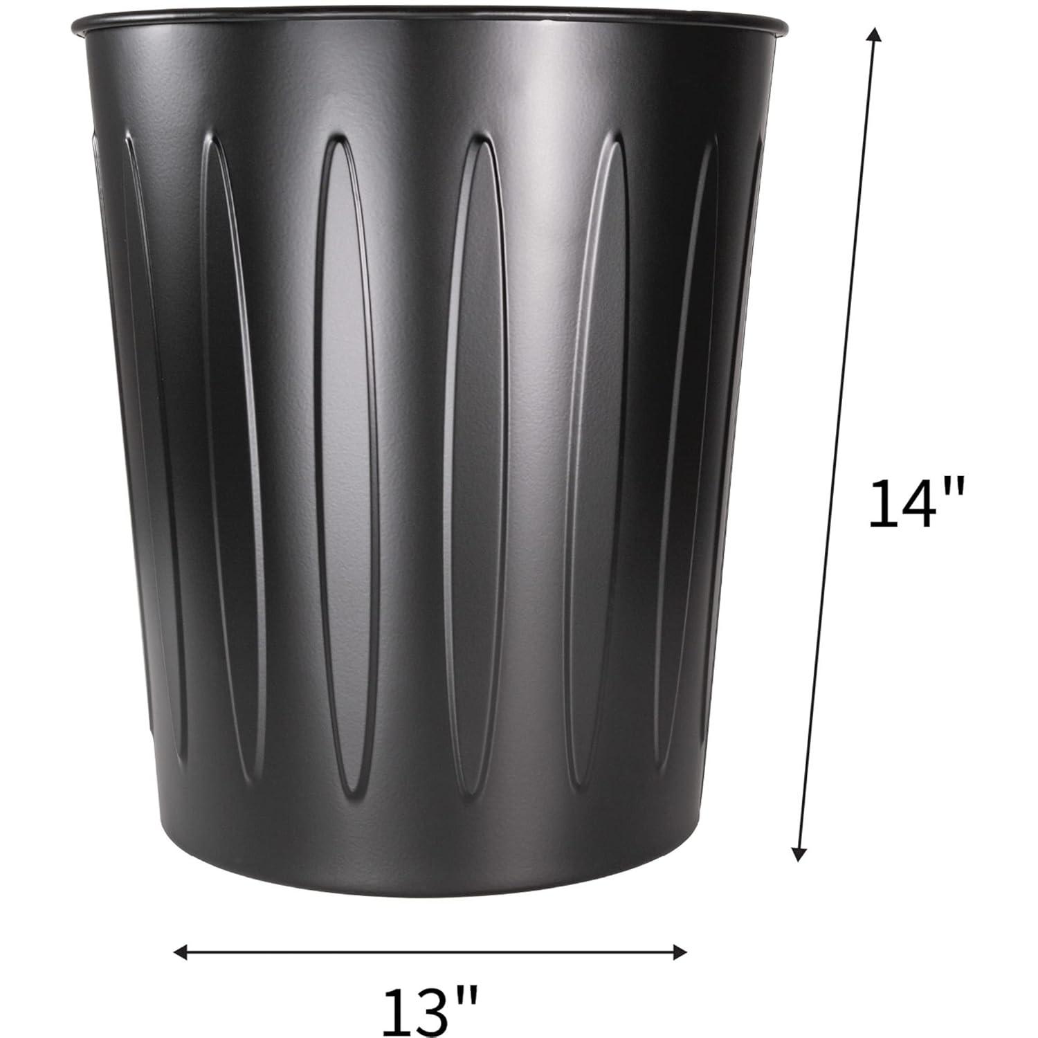 Genuine Joe Steel Open Kitchen Trash Can - 6 Gallons