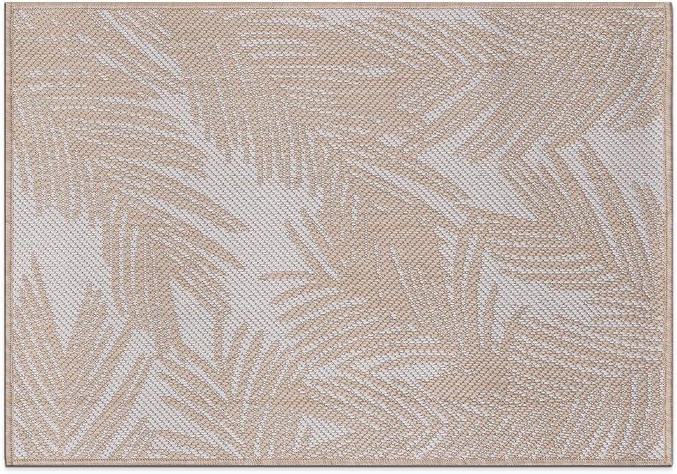 World Rug Gallery Contemporary Distressed Leaves Textured Flat Weave Indoor/Outdoor Area Rug