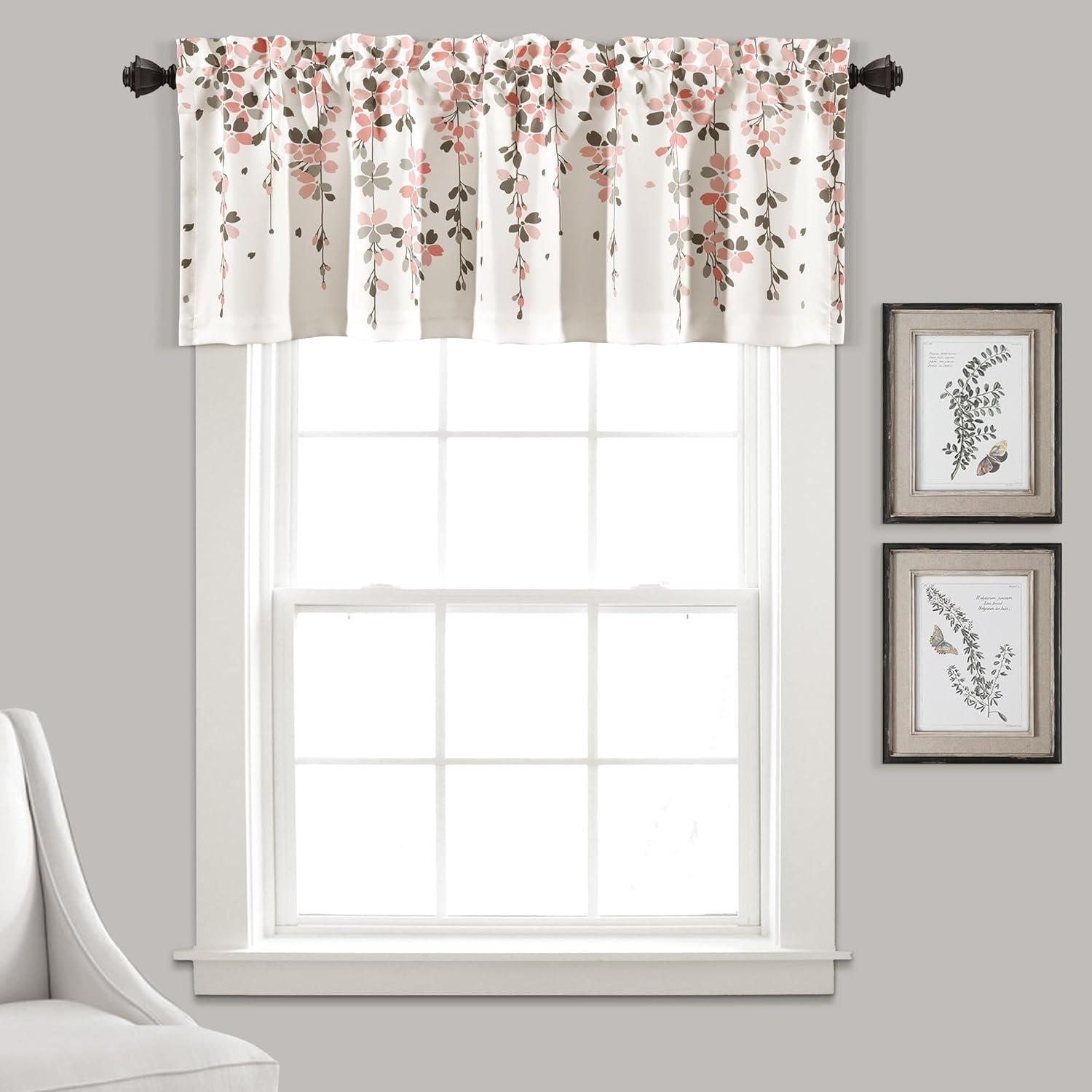 Lush Decor Floral Tailored 52'' W Window Valance