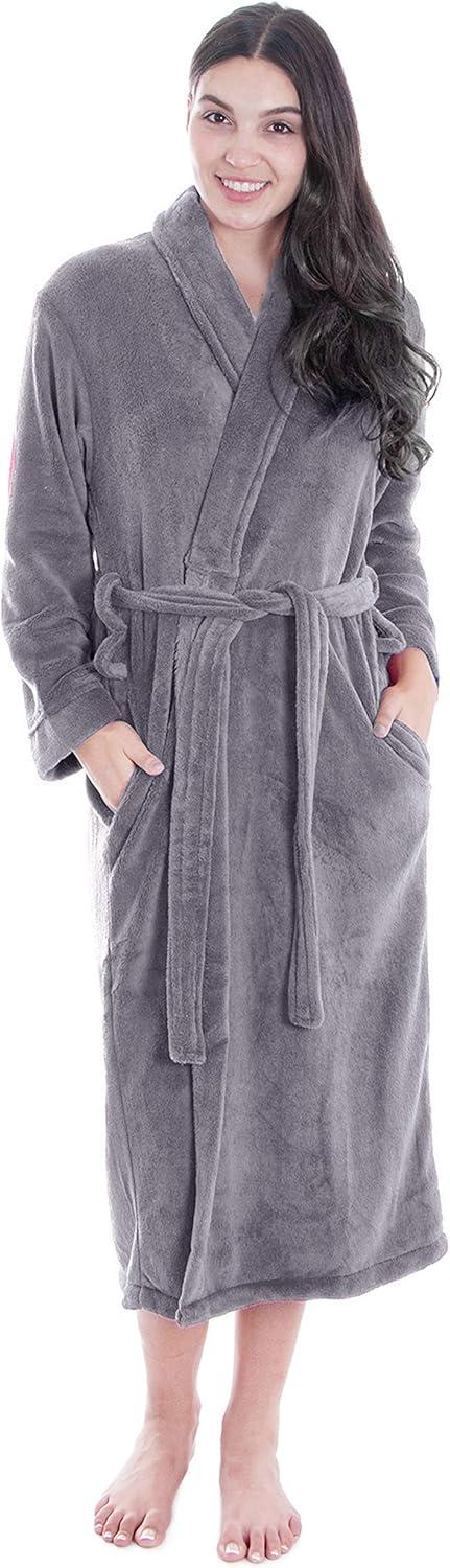 Simplicity New Plush Long Sleeve Pockets Nightgown Bath Robe